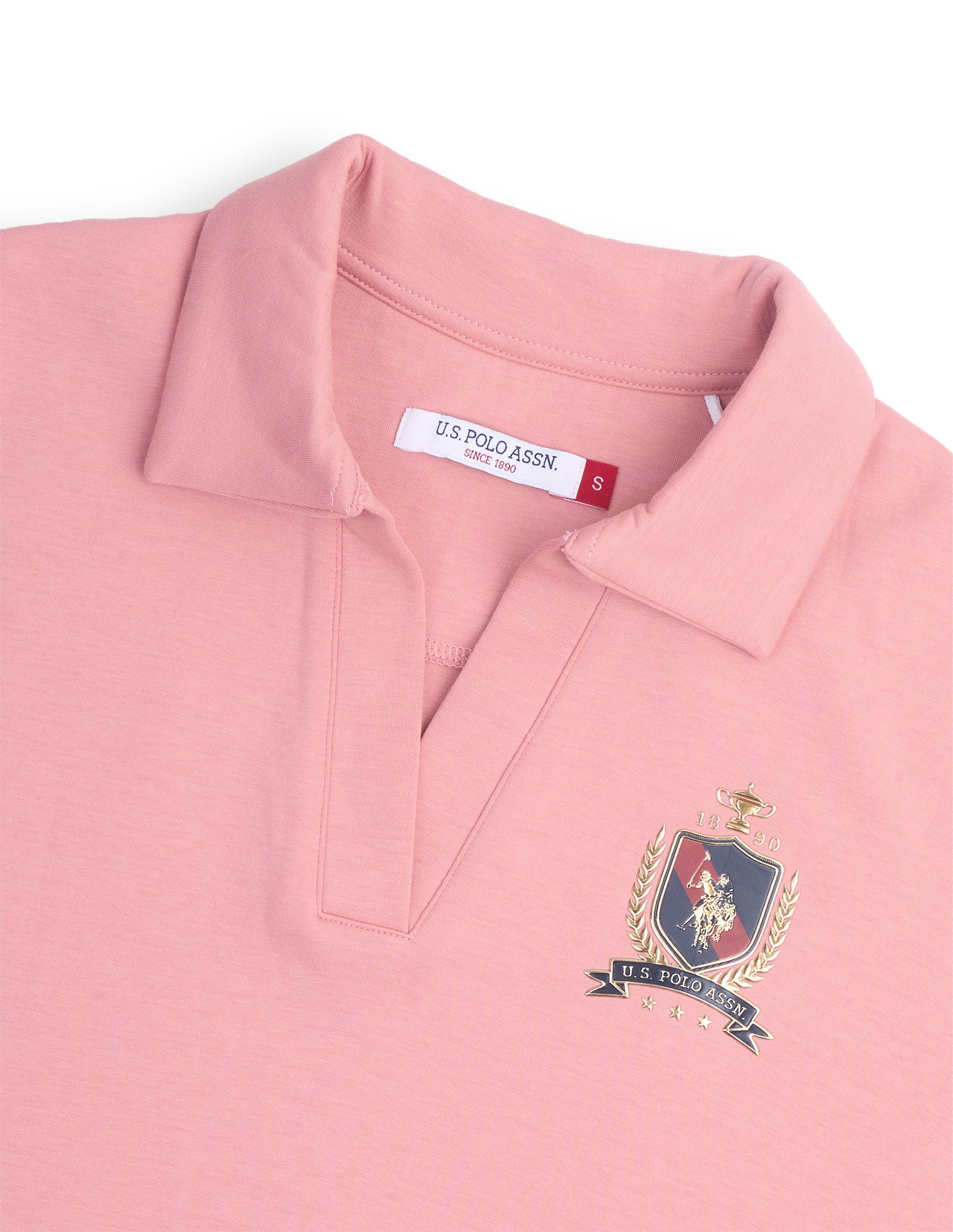 Solid Relaxed Fit Sweatshirt Pink - U.S. Polo Assn. India | Large