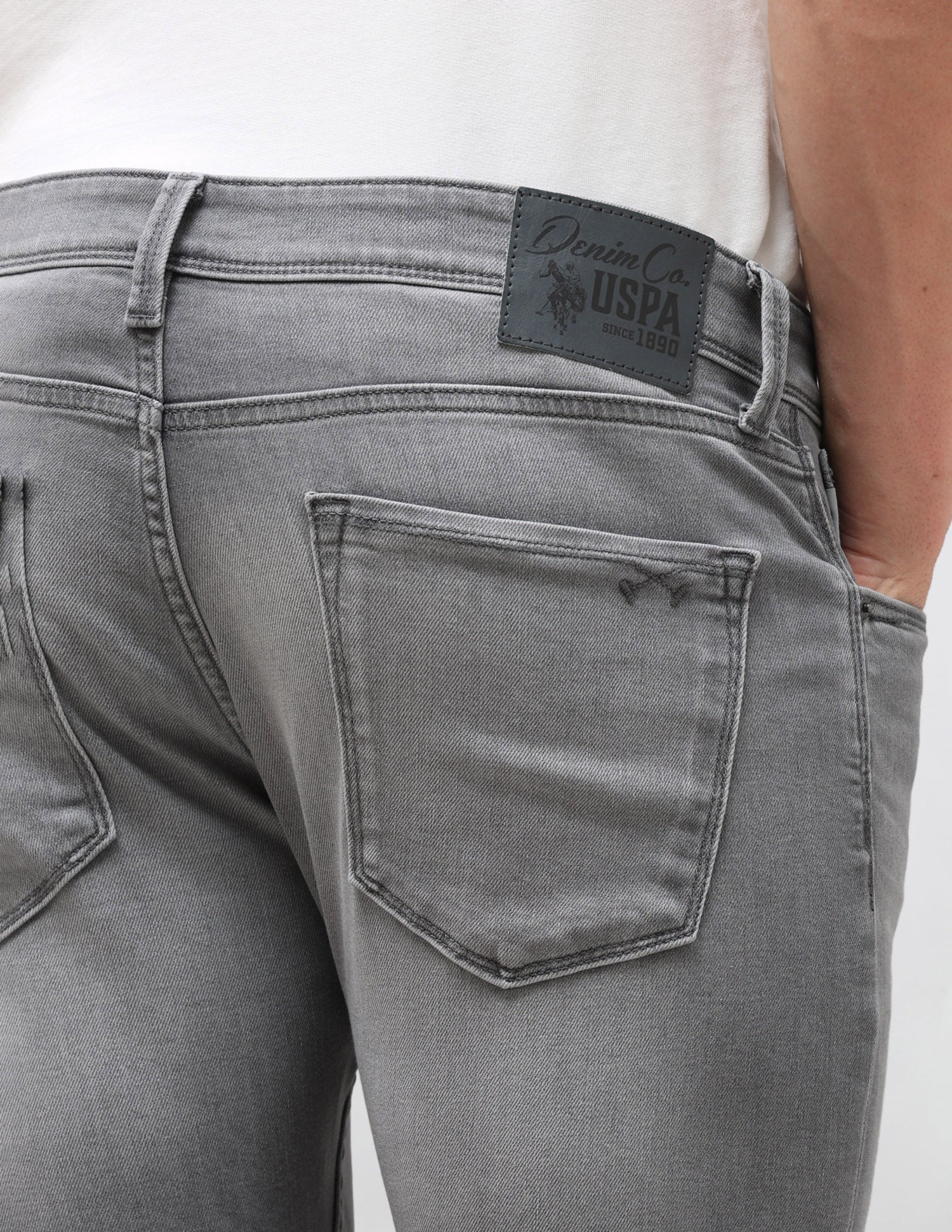 Henry Tapered Fit Grey Jeans Washed Grey - U.S. Polo Assn. India | Large