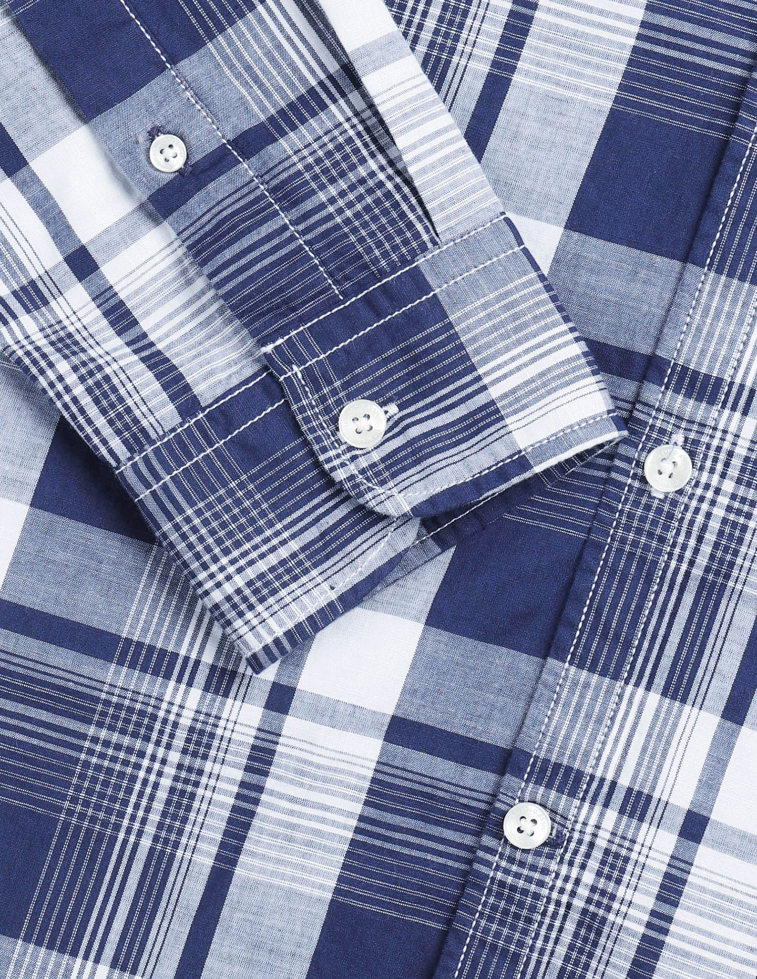 Twill Plaid Checked Shirt Navy - U.S. Polo Assn. India | Large