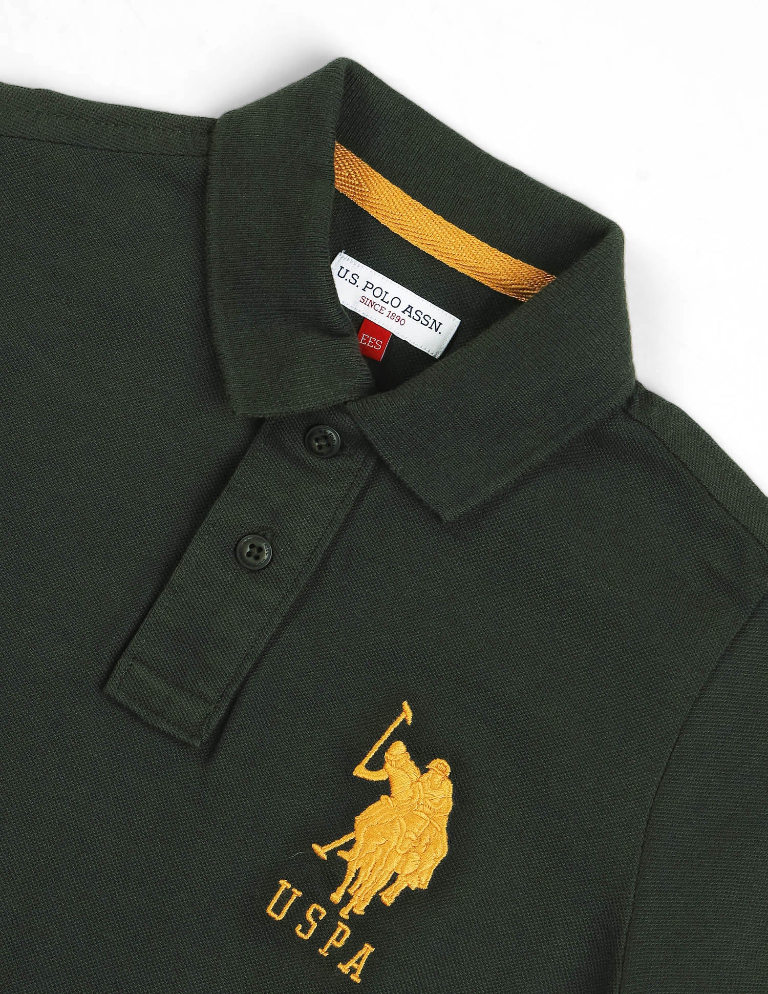Boys Solid Polo Shirt Olive - U.S. POLO ASSN. | Large