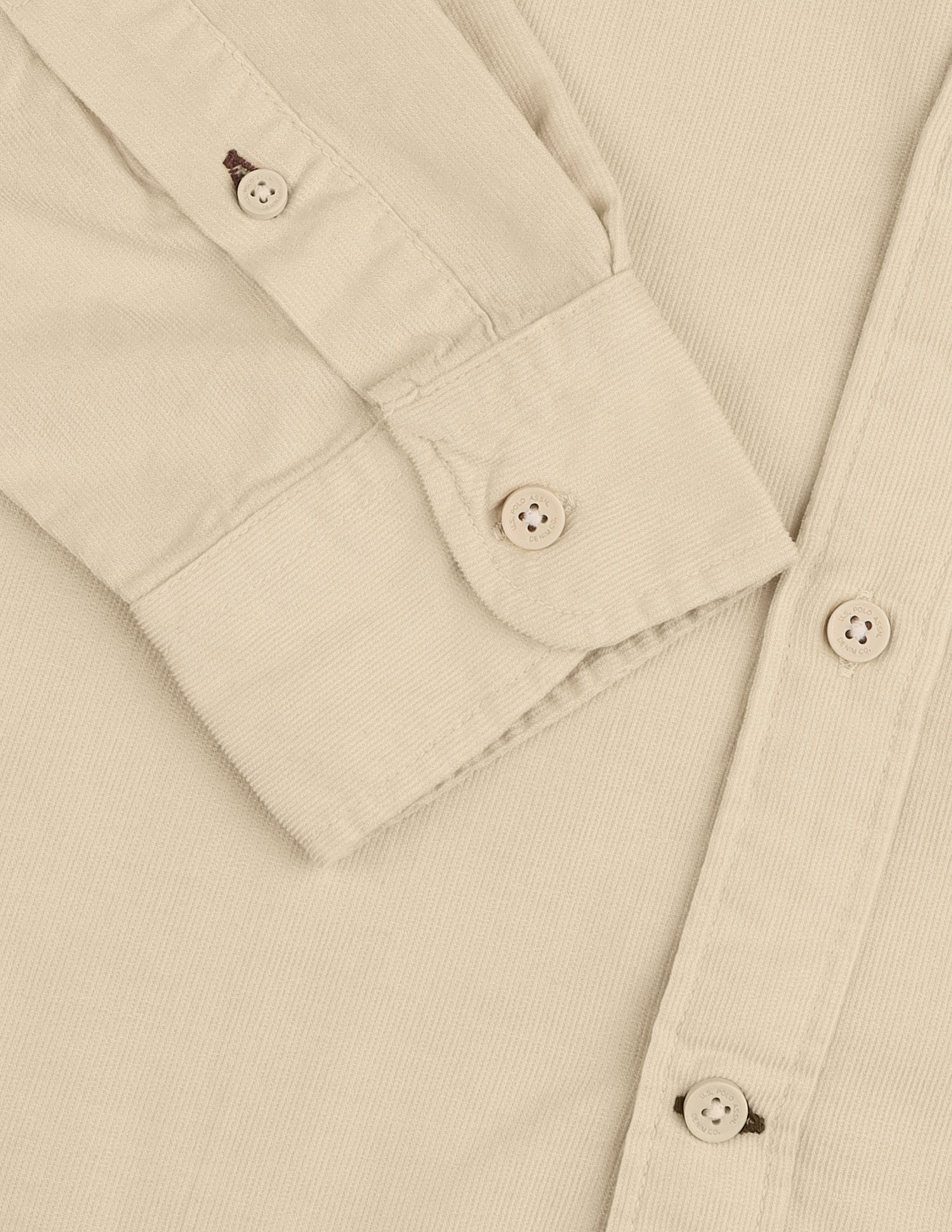 Corduroy Regular Fit Shirt Ivory - U.S. Polo Assn. India | Large