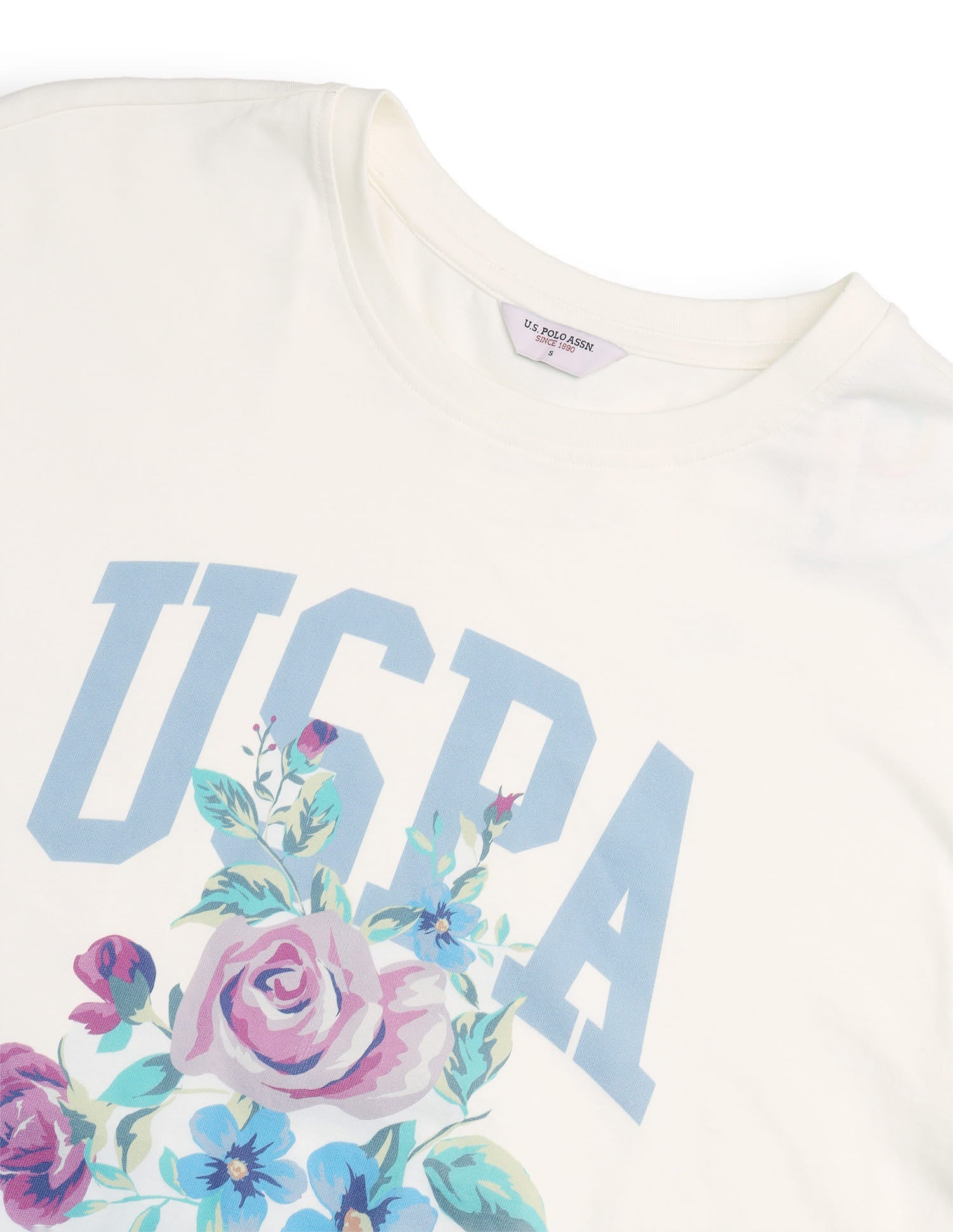 Oversized Brand Printed T-Shirt White - U.S. Polo Assn. India | Large