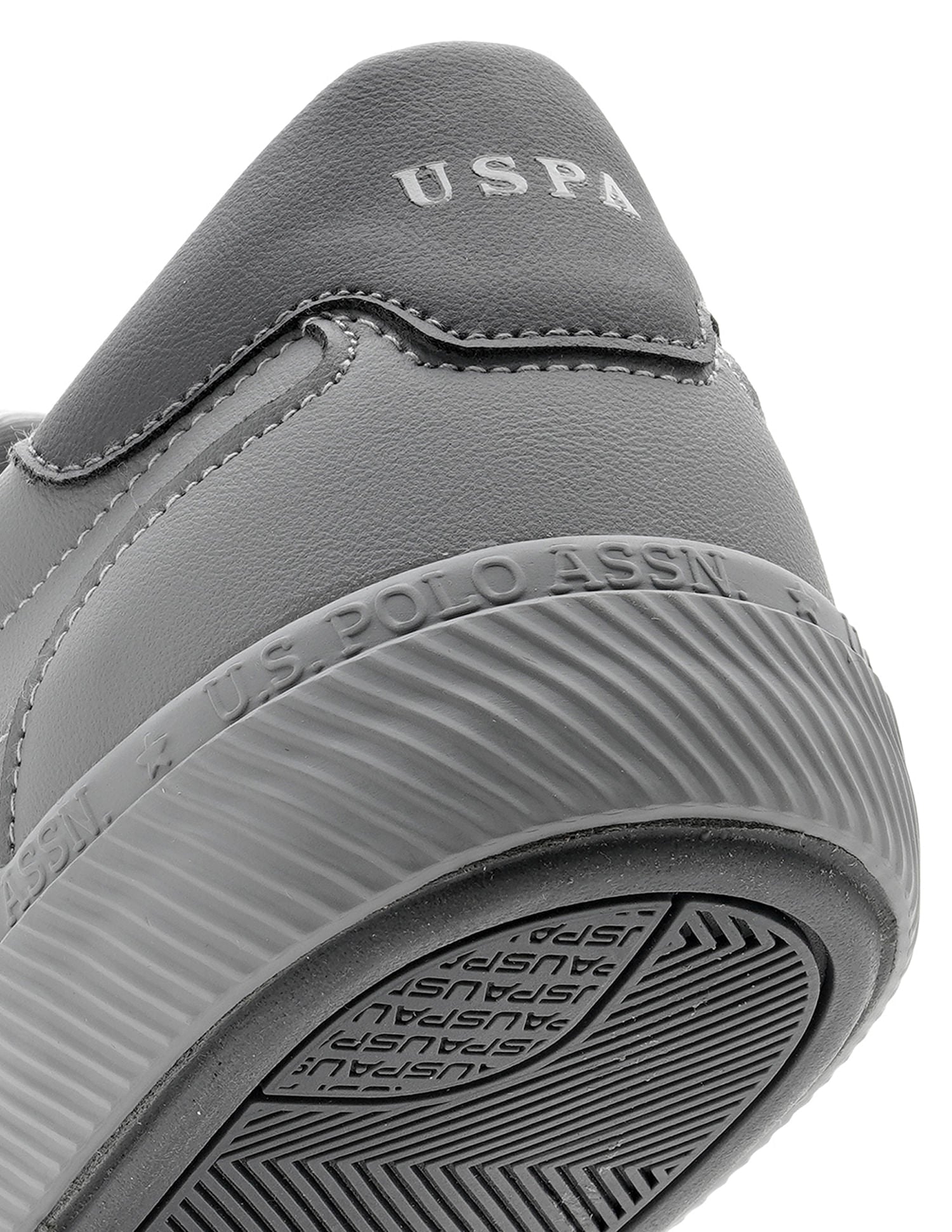 Men Round Toe Lace Up Olivier Sneakers Grey - U.S. Polo Assn. India | Large