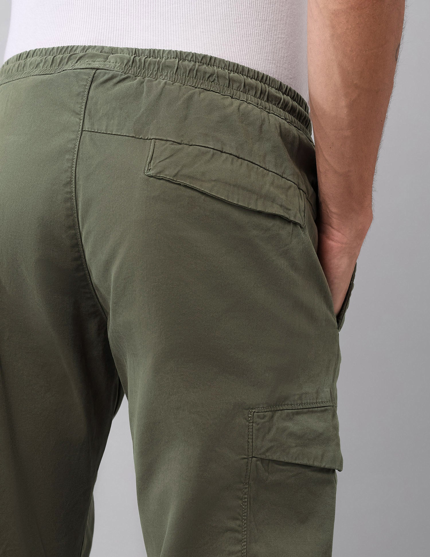 Solid Straight Fit Cargos Light Olive - U.S. POLO ASSN. | Large