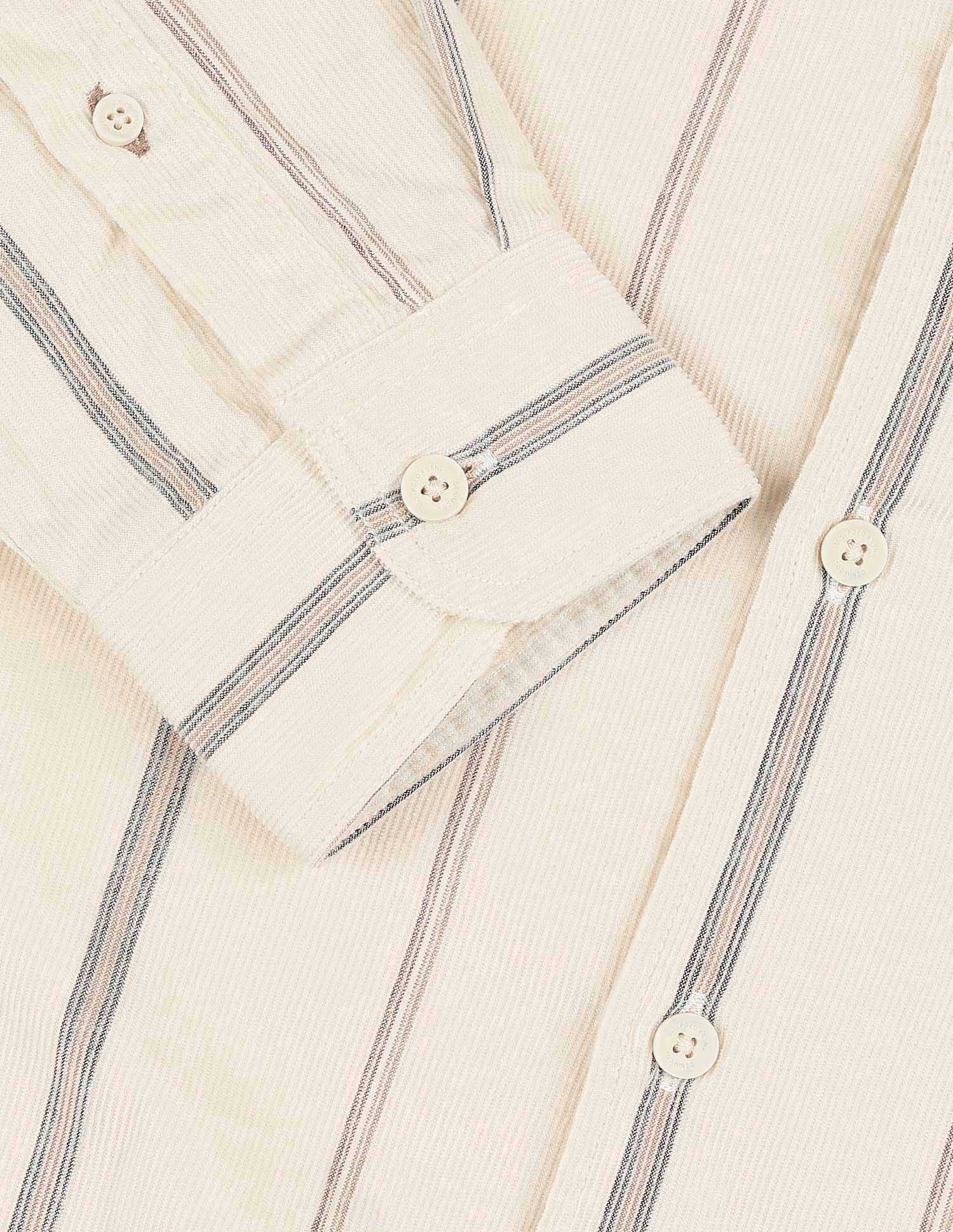 Vertical Striped Slim Fit Shirt Ivory - U.S. POLO ASSN. | Large