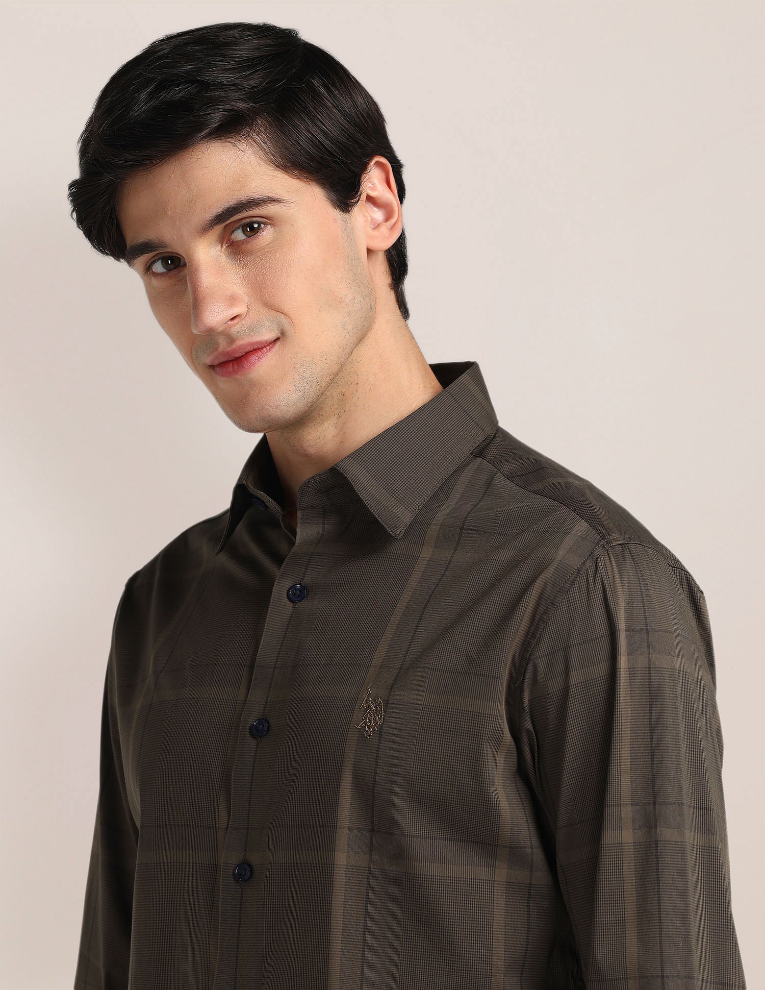 Tartan Check Regular Fit Shirt Brown - U.S. Polo Assn. India | Large