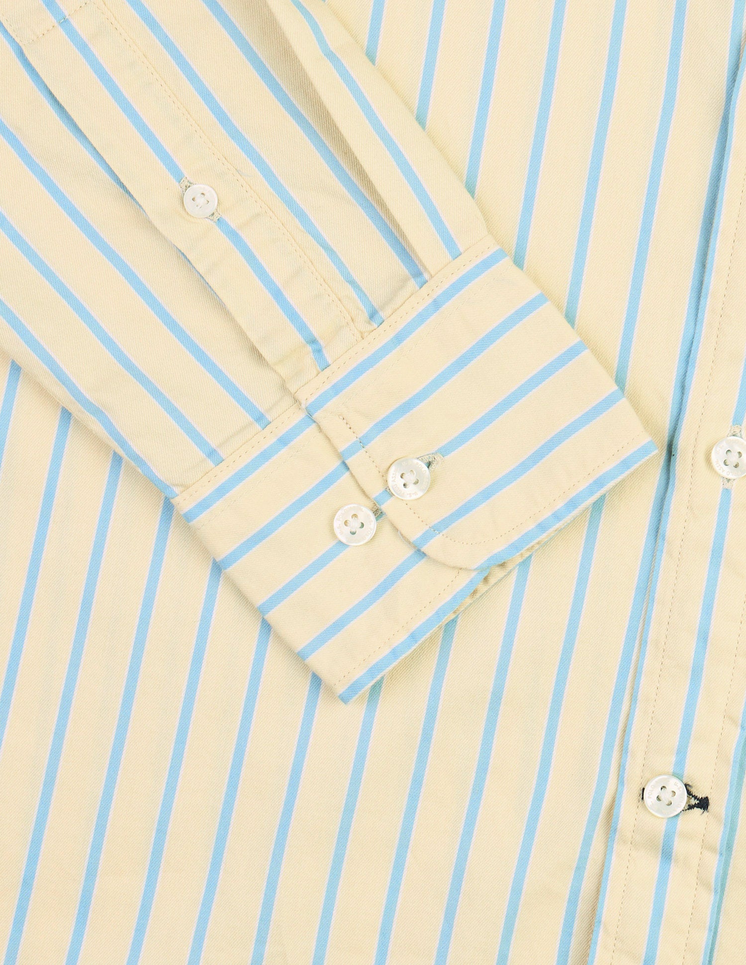 Vertical Striped Twill Shirt Light Yellow - U.S. Polo Assn. India | Large