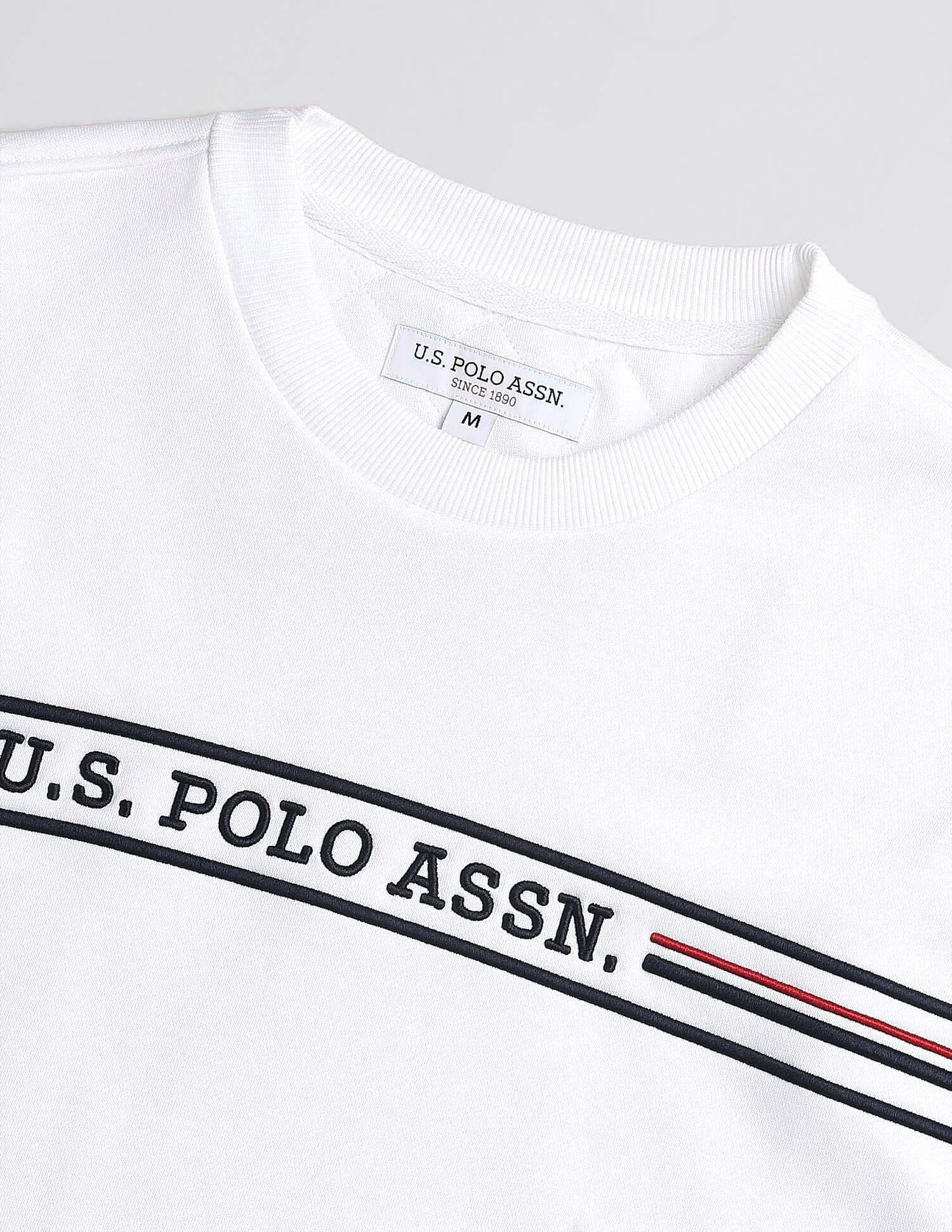 Brand Embroidered Regular Fit Sweatshirt White - U.S. POLO ASSN. | Large