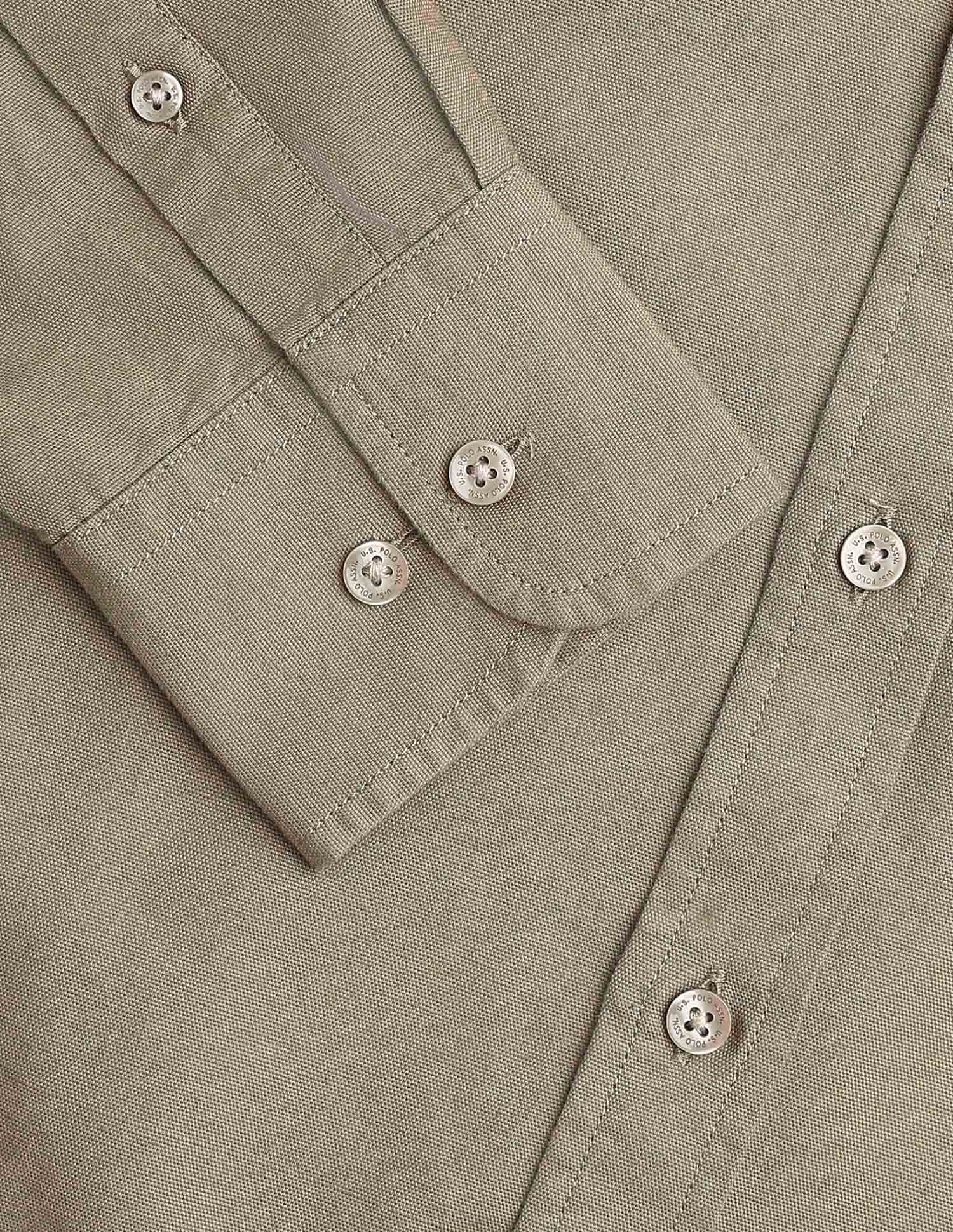 Tailored Fit Solid Shirt Light Brown - U.S. Polo Assn. India | Large