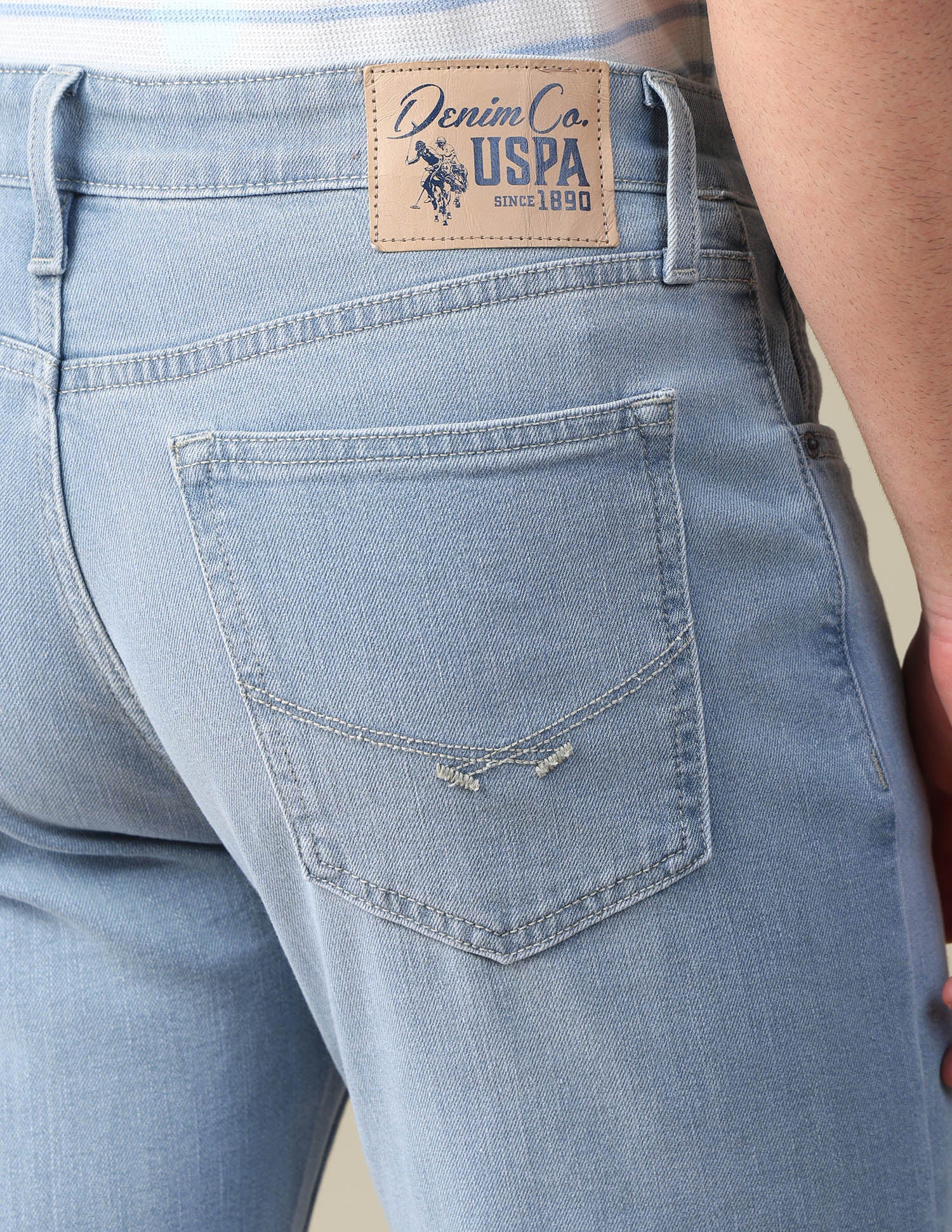 Connor Bootcut Fit Blue Jeans Light Blue - U.S. Polo Assn. India | Large
