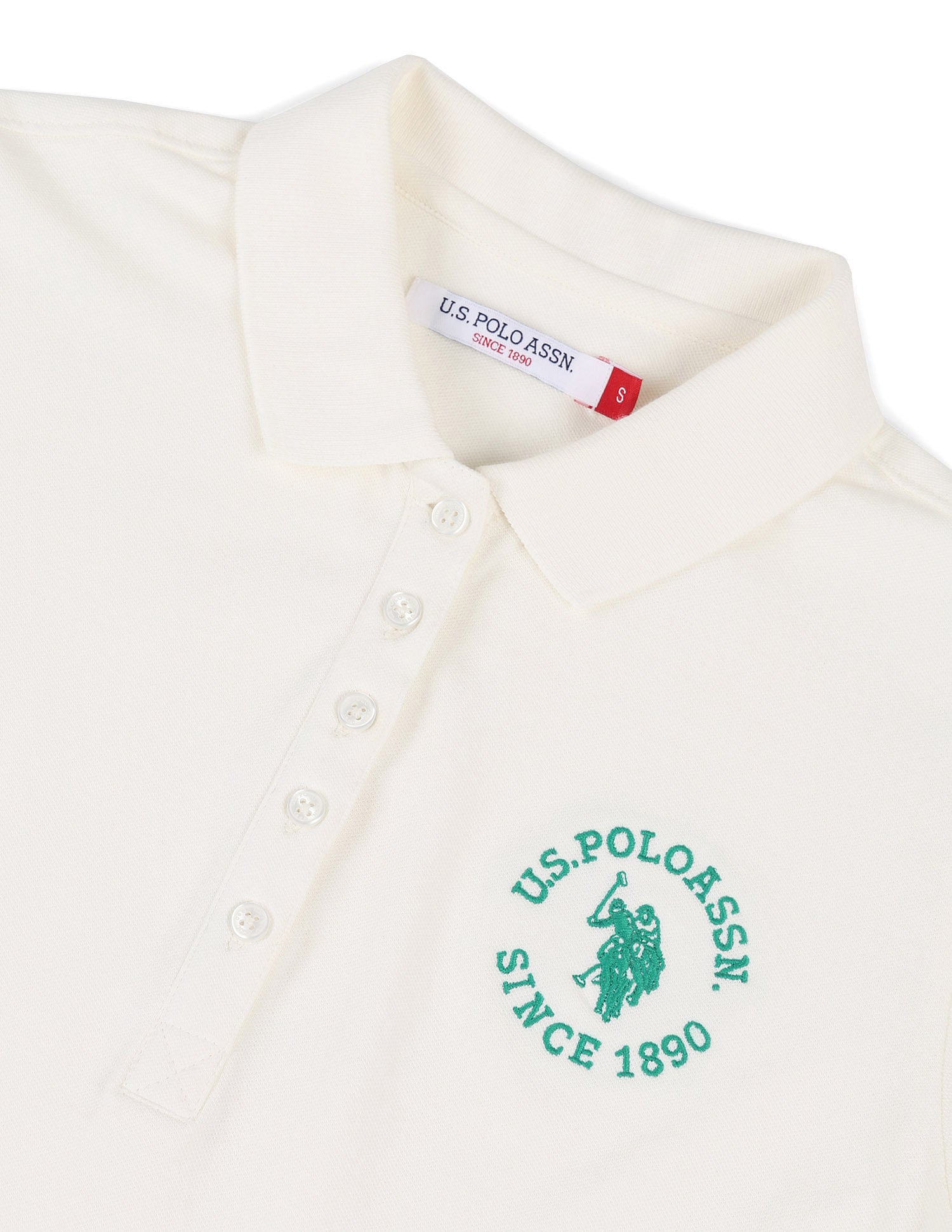 Regular Fit Solid Polo Shirt Off White - U.S. POLO ASSN. | Large