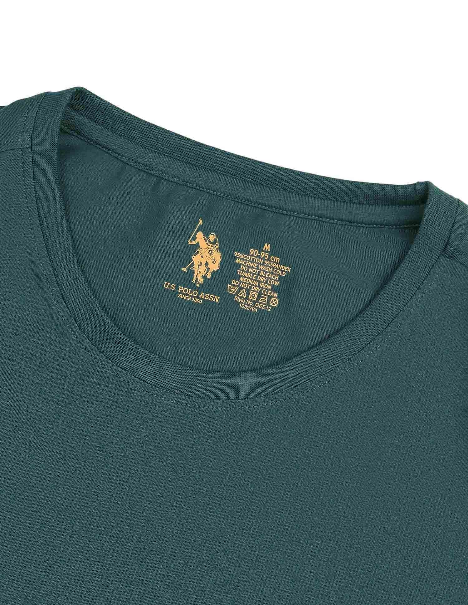 Comfort Fit Pure Cotton OEE12 Lounge T-Shirt - Pack Of 1 Sea Moss - U.S. POLO ASSN. | Large