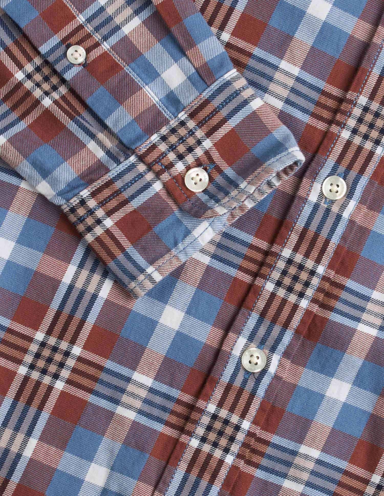 Plaid Checked Pure Cotton Shirt Rust - U.S. Polo Assn. India | Large