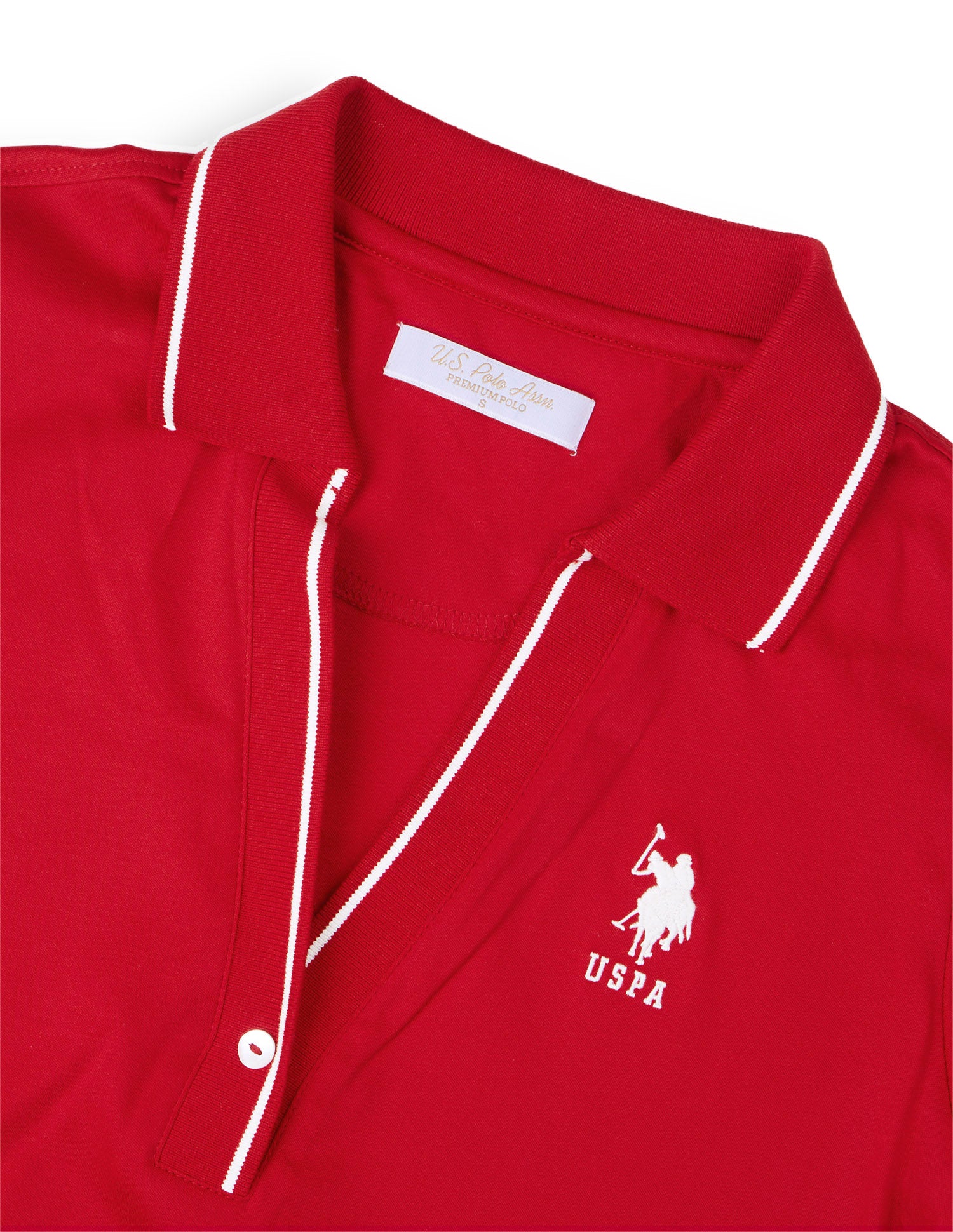 Solid Regular Fit Polo Shirt Red - U.S. Polo Assn. India | Large