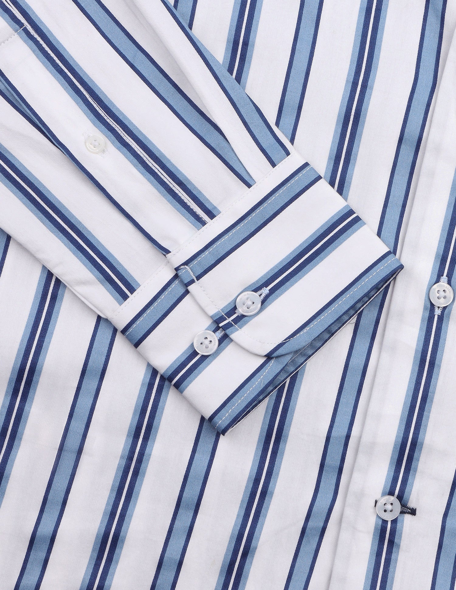 Satin Vertical Striped Shirt Blue - U.S. Polo Assn. India | Large