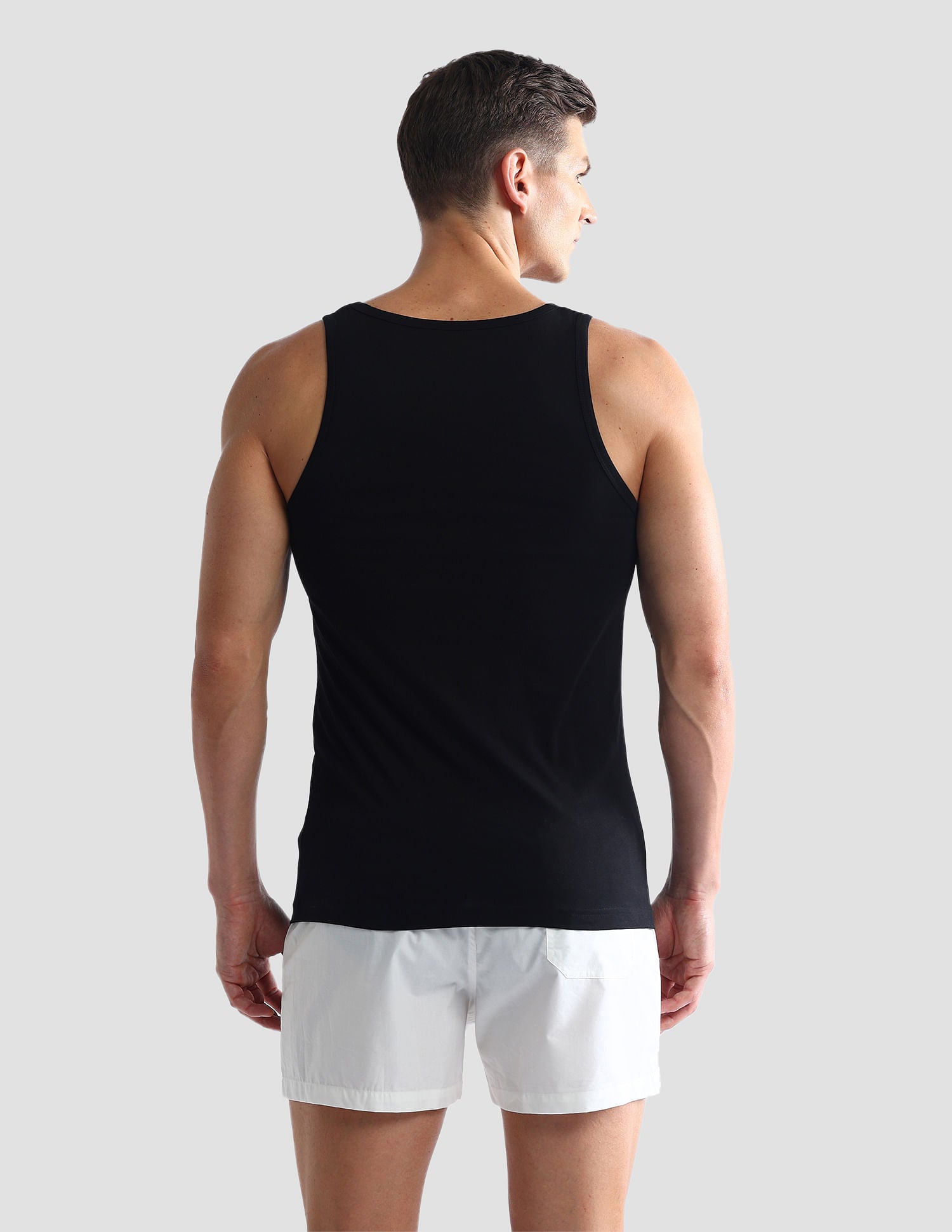 Solid Cotton OEV03 Vest - Pack Of 2 Black and Blue - U.S. POLO ASSN. | Large