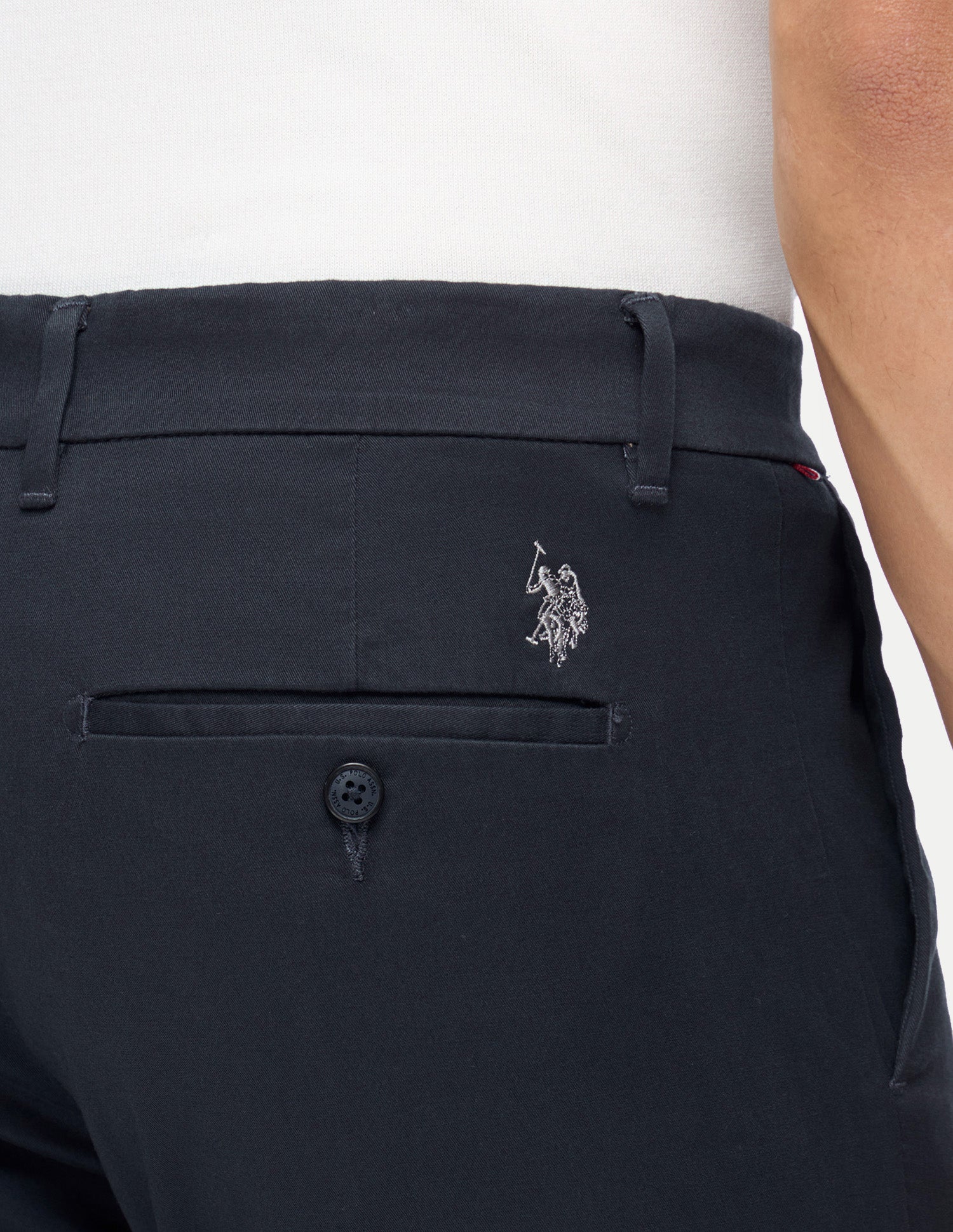 Austin Trim Regular Fit Twill Trousers Navy - U.S. Polo Assn. India | Large