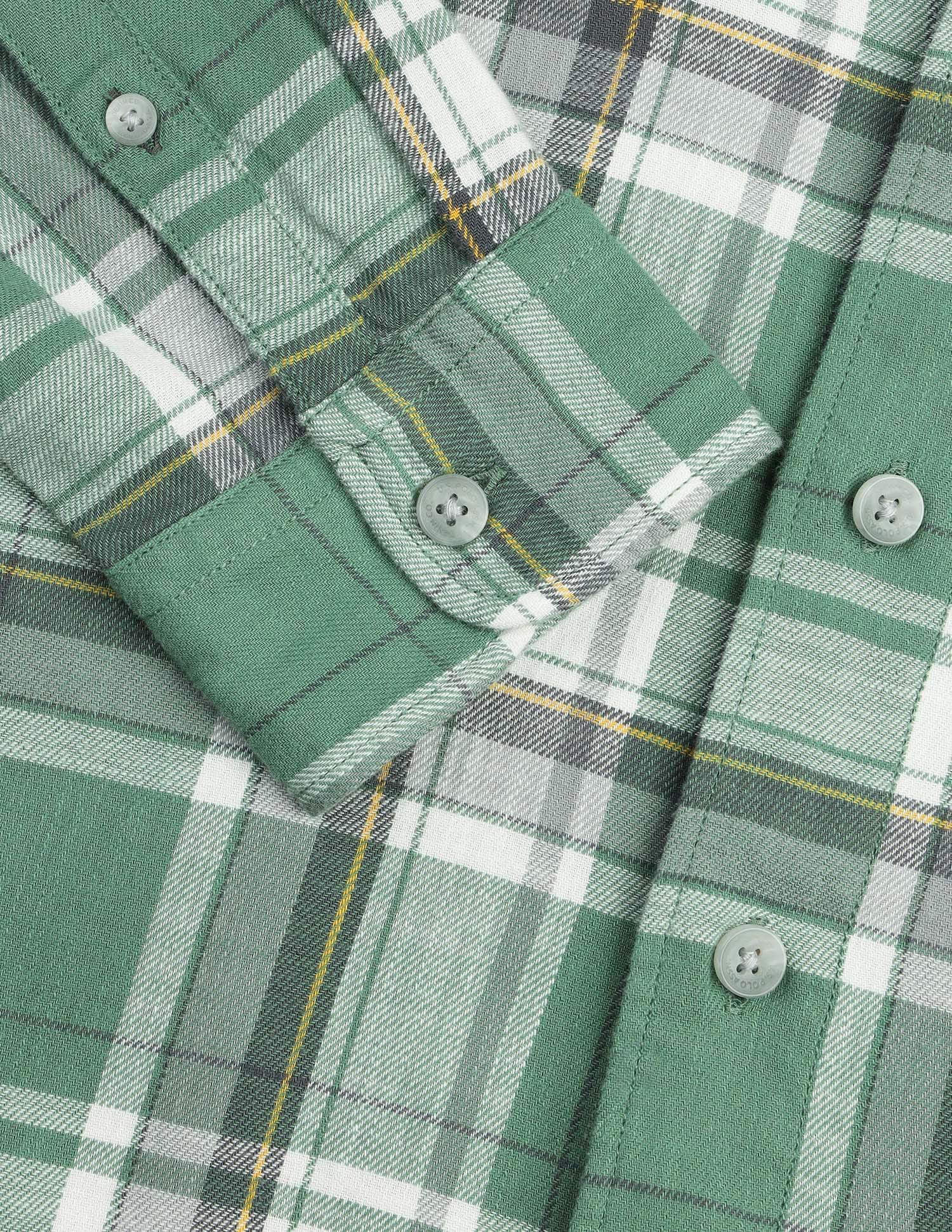 Tartan Checked Twill Shirt Green - U.S. Polo Assn. India | Large