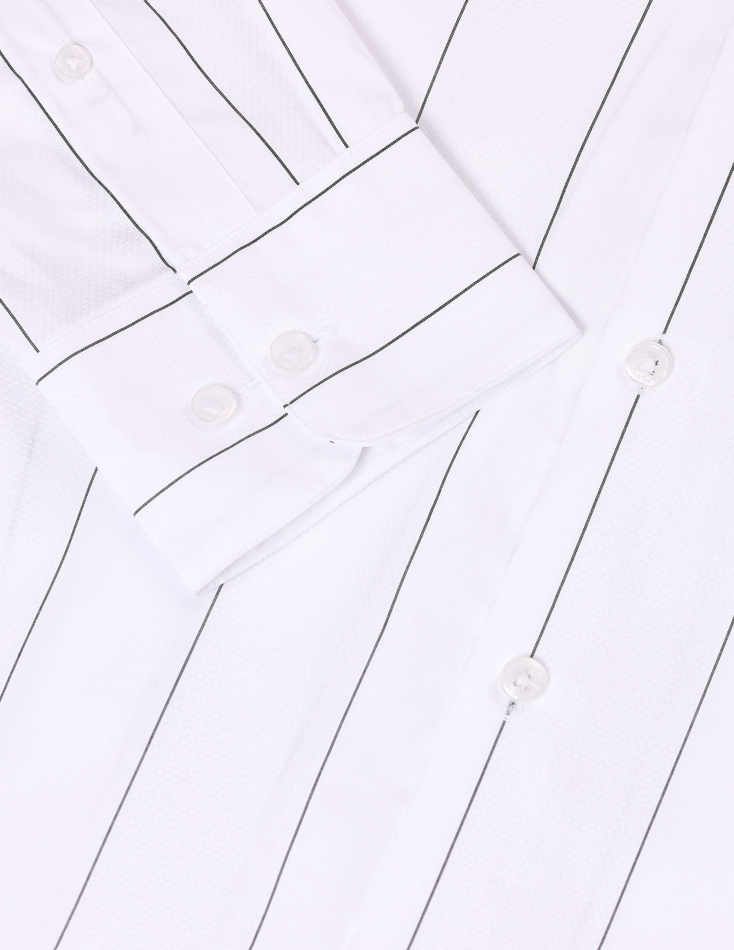 Tailored Fit Vertical Striped Shirt White - U.S. Polo Assn. India | Large