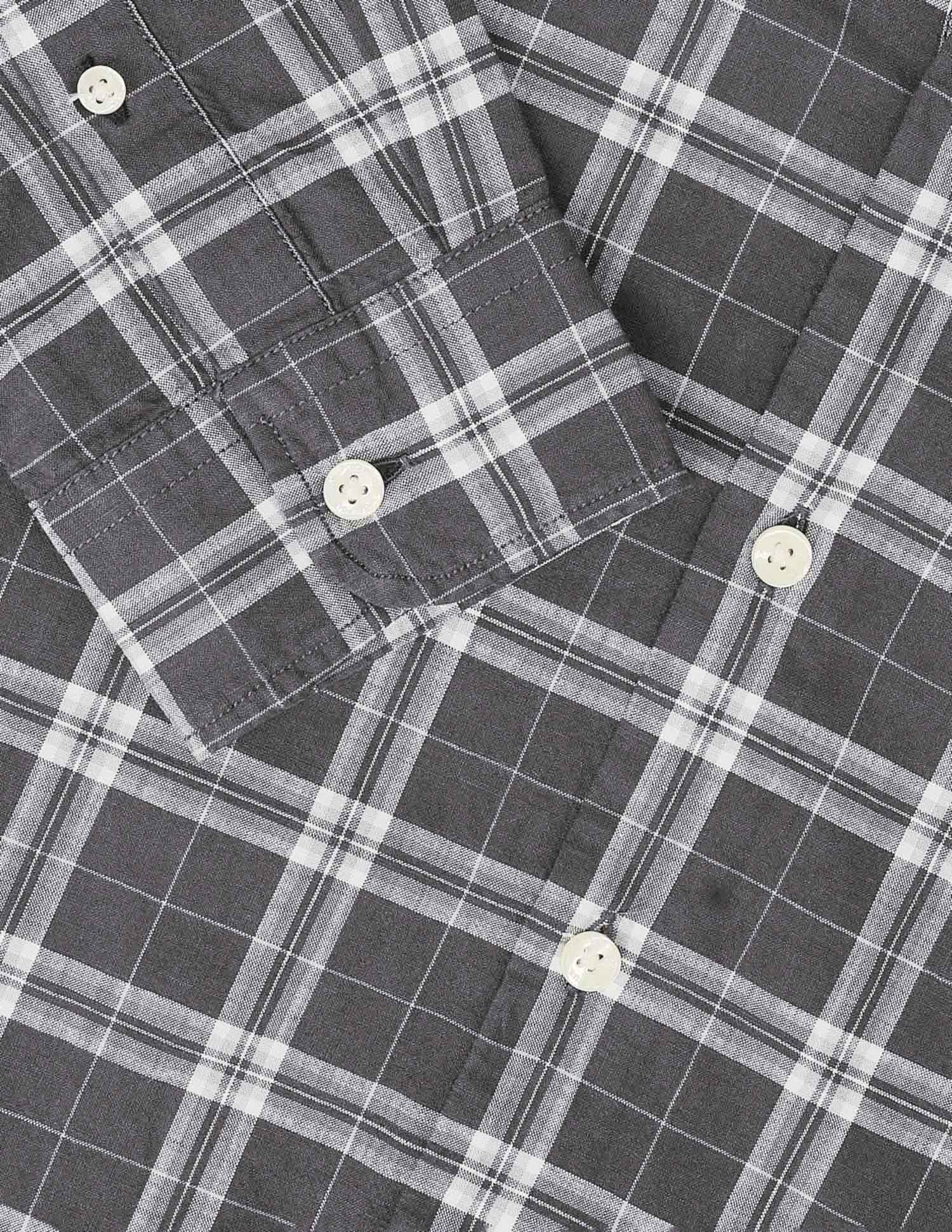 Regular Fit Grid Tattersall Checked Shirt Dark Grey - U.S. POLO ASSN. | Large
