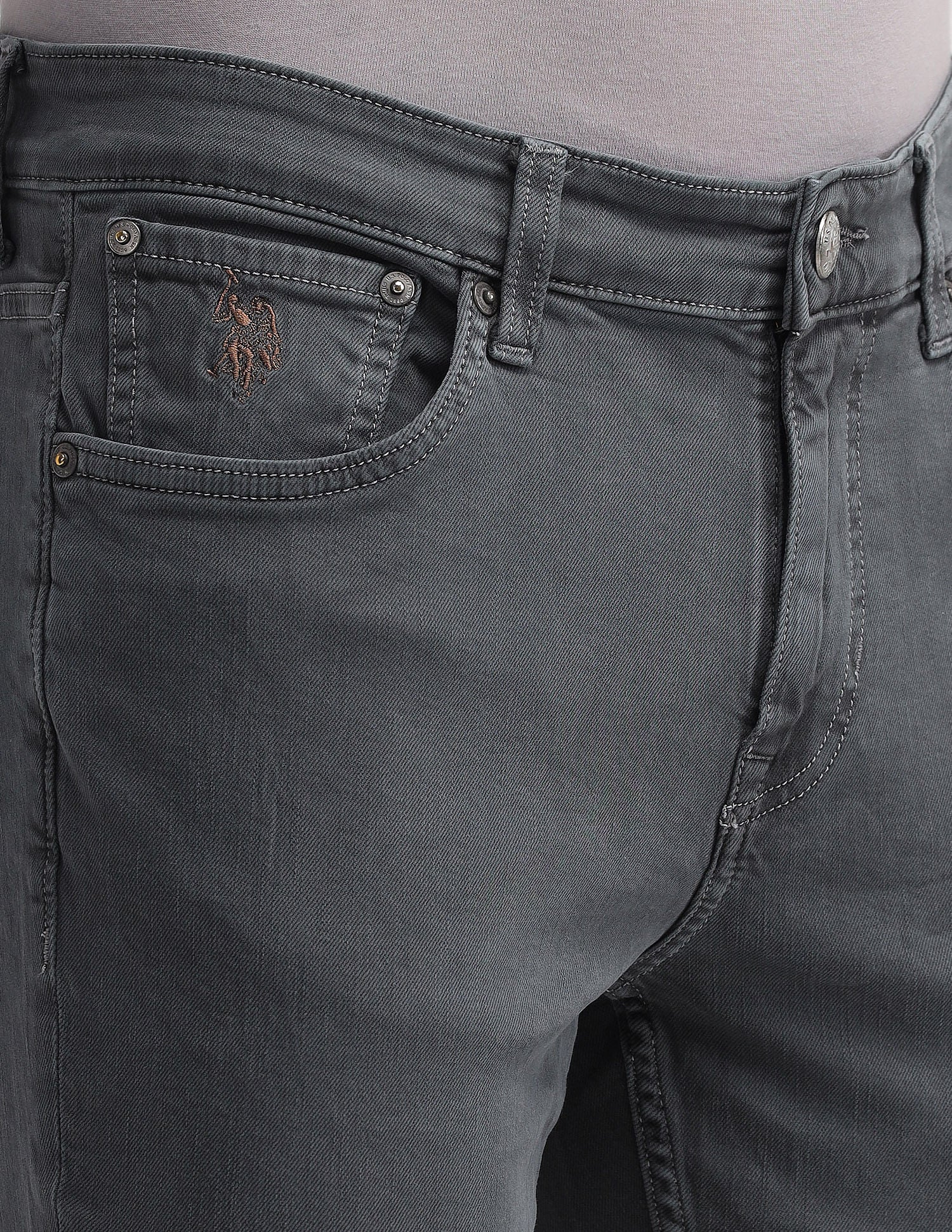 Brandon Slim Tapered Green Jeans Teal(Aqua Green) - U.S. POLO ASSN. | Large