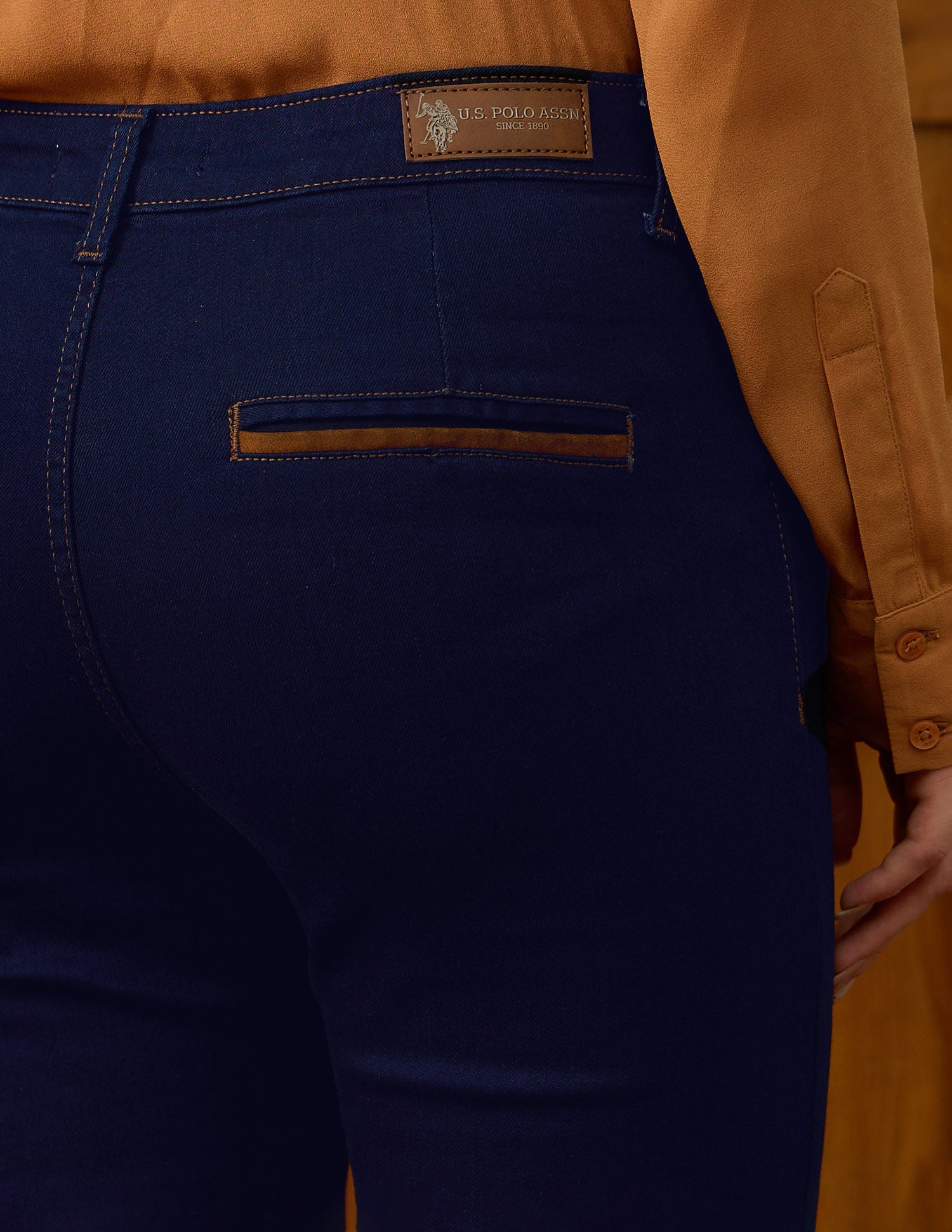 High Rise Straight Fit Jeans Blue - U.S. POLO ASSN. | Large