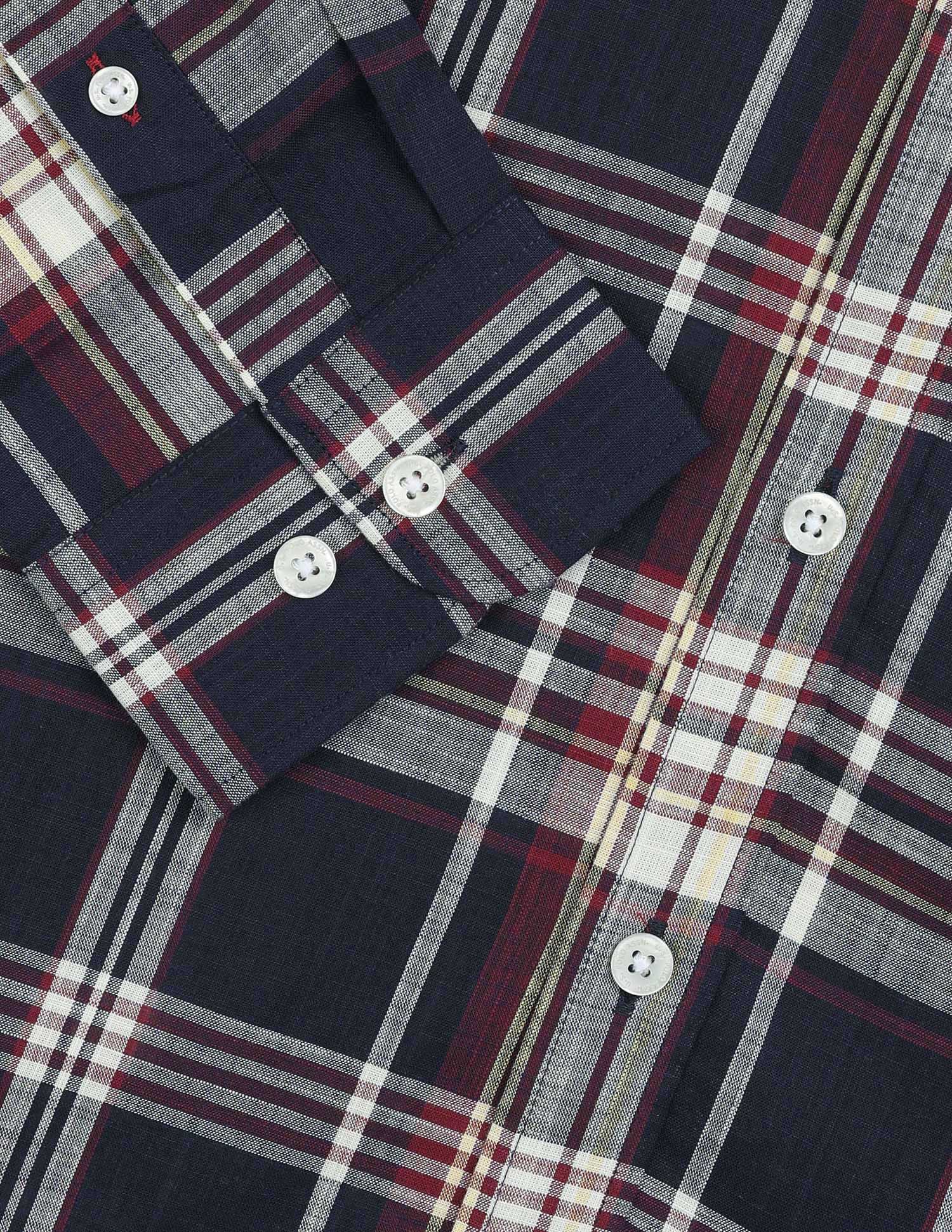 Plaid Checked Regular Fit Shirt Navy - U.S. POLO ASSN. | Large