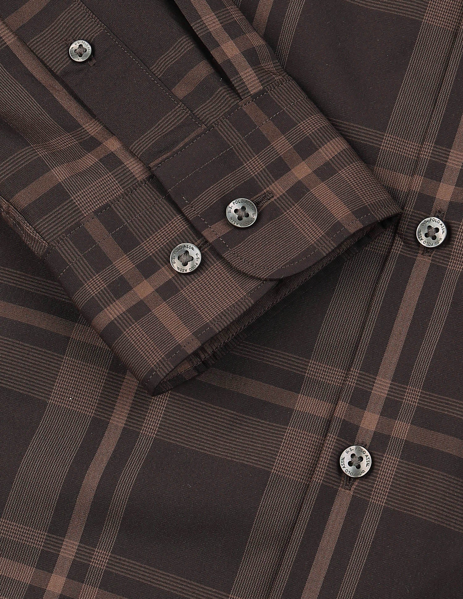 Plaid Checked Regular Fit Shirt Brown - U.S. Polo Assn. India | Large
