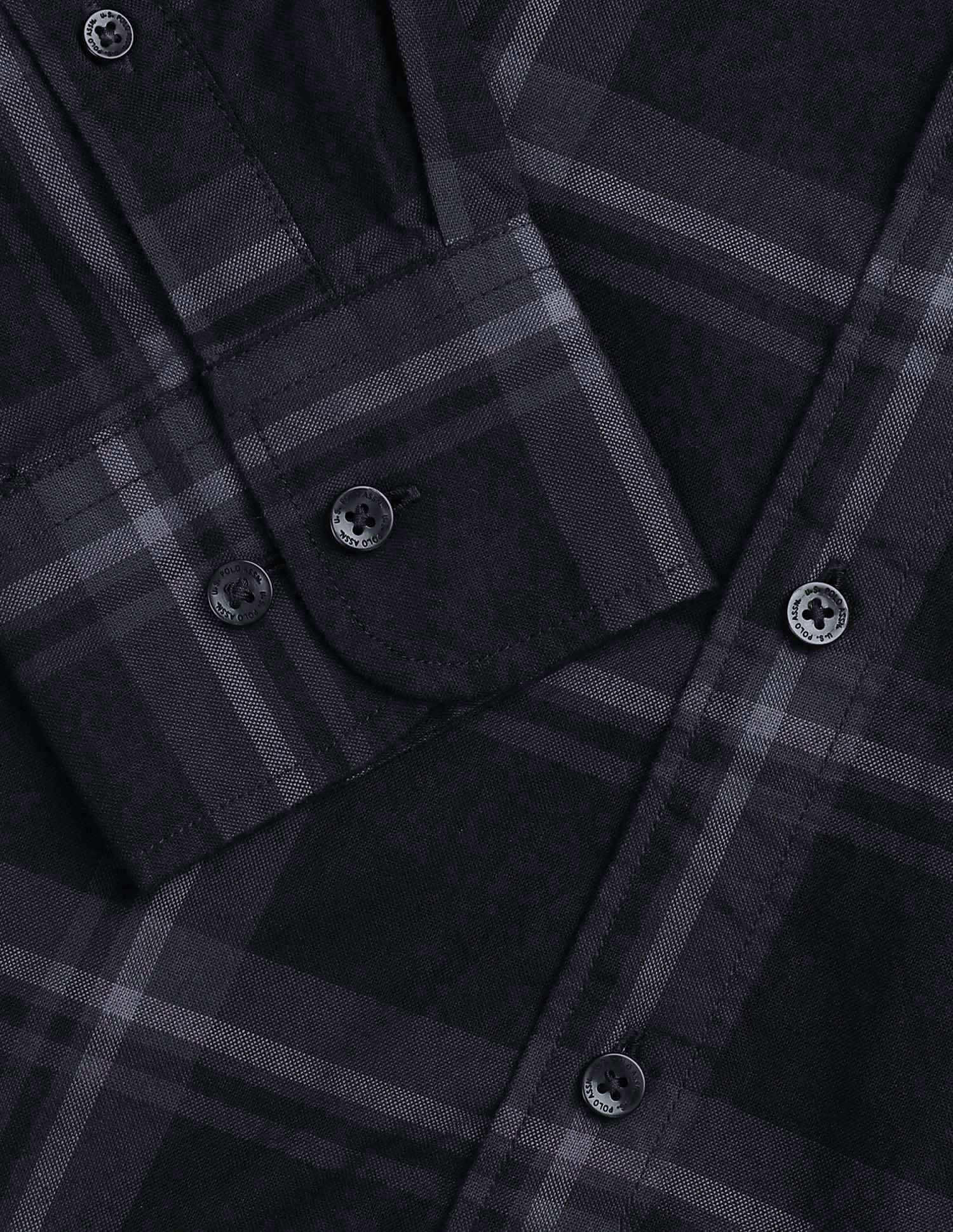 Tartan Checked Tailored Fit Shirt Grey - U.S. POLO ASSN. | Large