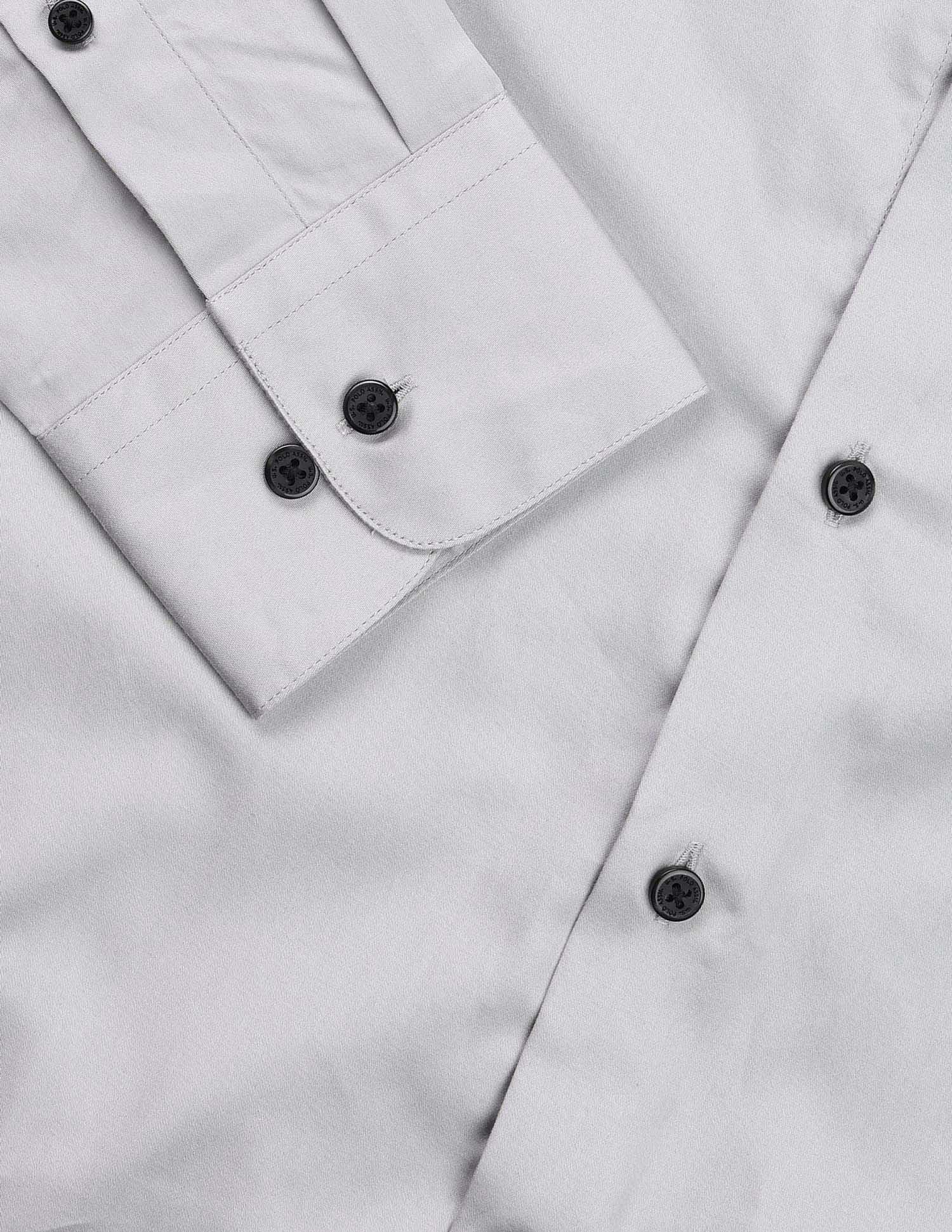 Tailored Fit Satin Shirt Light Grey - U.S. Polo Assn. India | Large