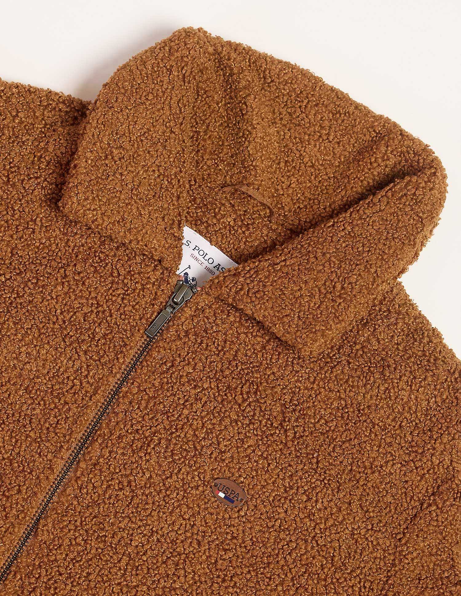 Teddy Fabric Regullar Jacket Rust - U.S. Polo Assn. India | Large