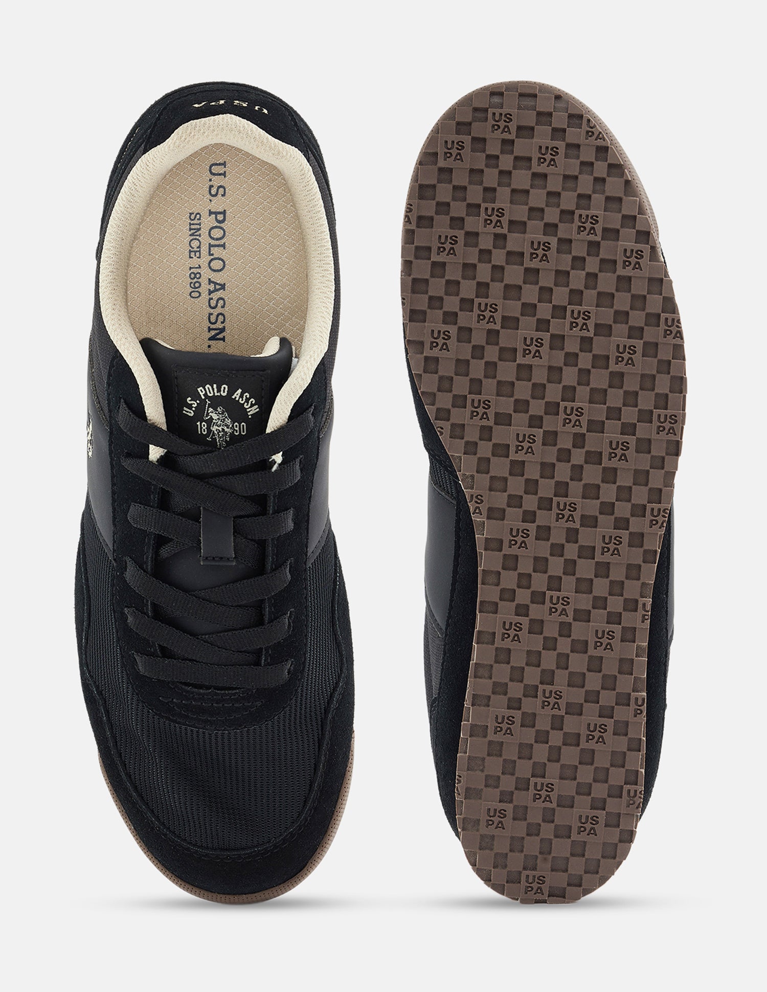 Textured Chukker 4 Suede Sneakers Black - U.S. Polo Assn. India | Large