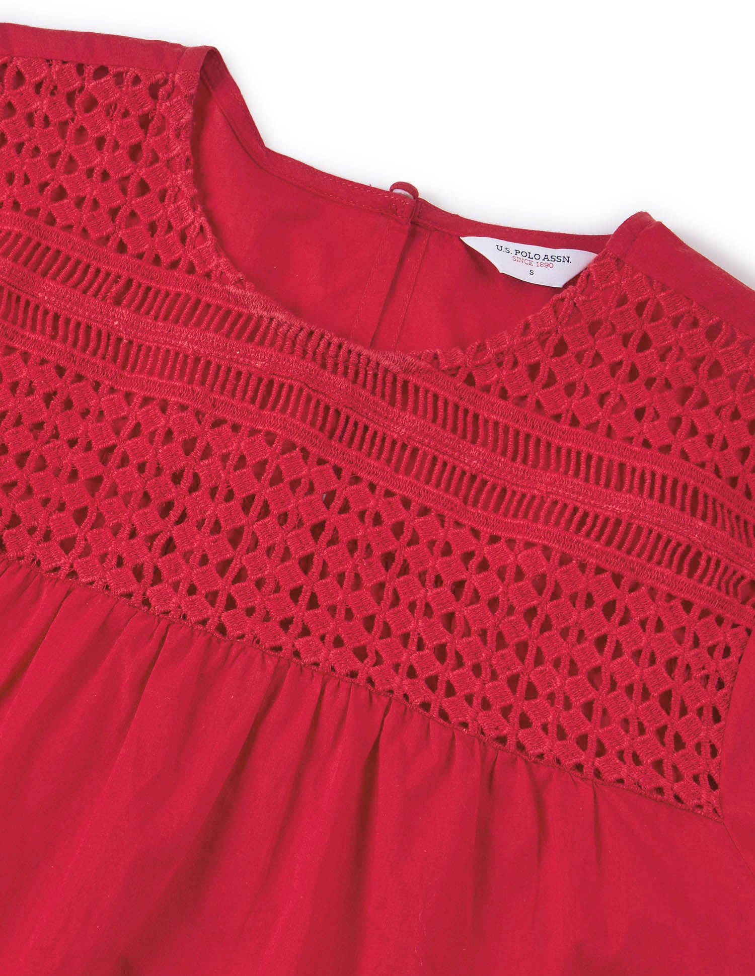 Lace Yoke Design Top Red - U.S. Polo Assn. India | Large