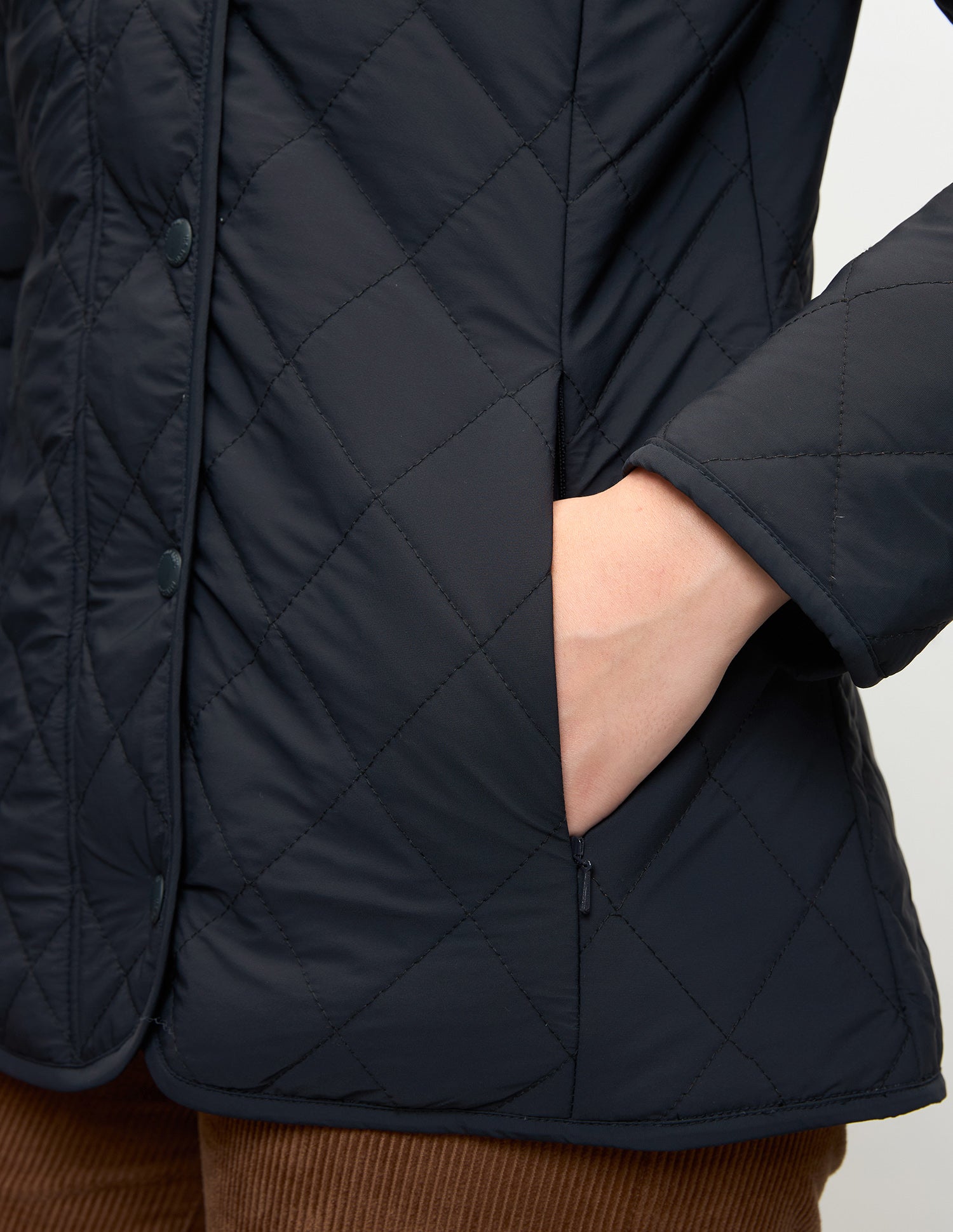 Solid Regular Fit Quilted Jacket Navy - U.S. Polo Assn. India | Large