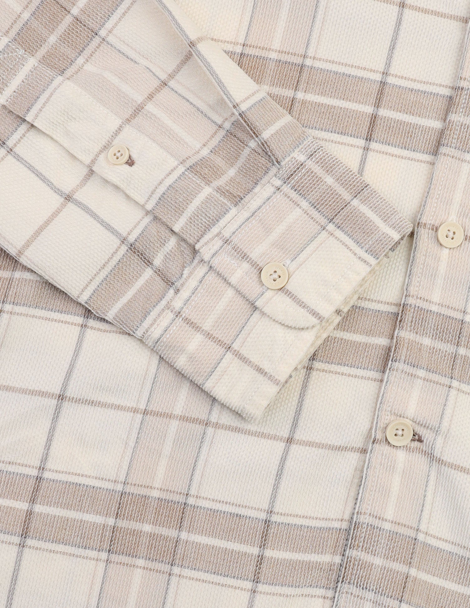 Corduroy Grid Tattersall Checked Shirt Beige - U.S. Polo Assn. India | Large