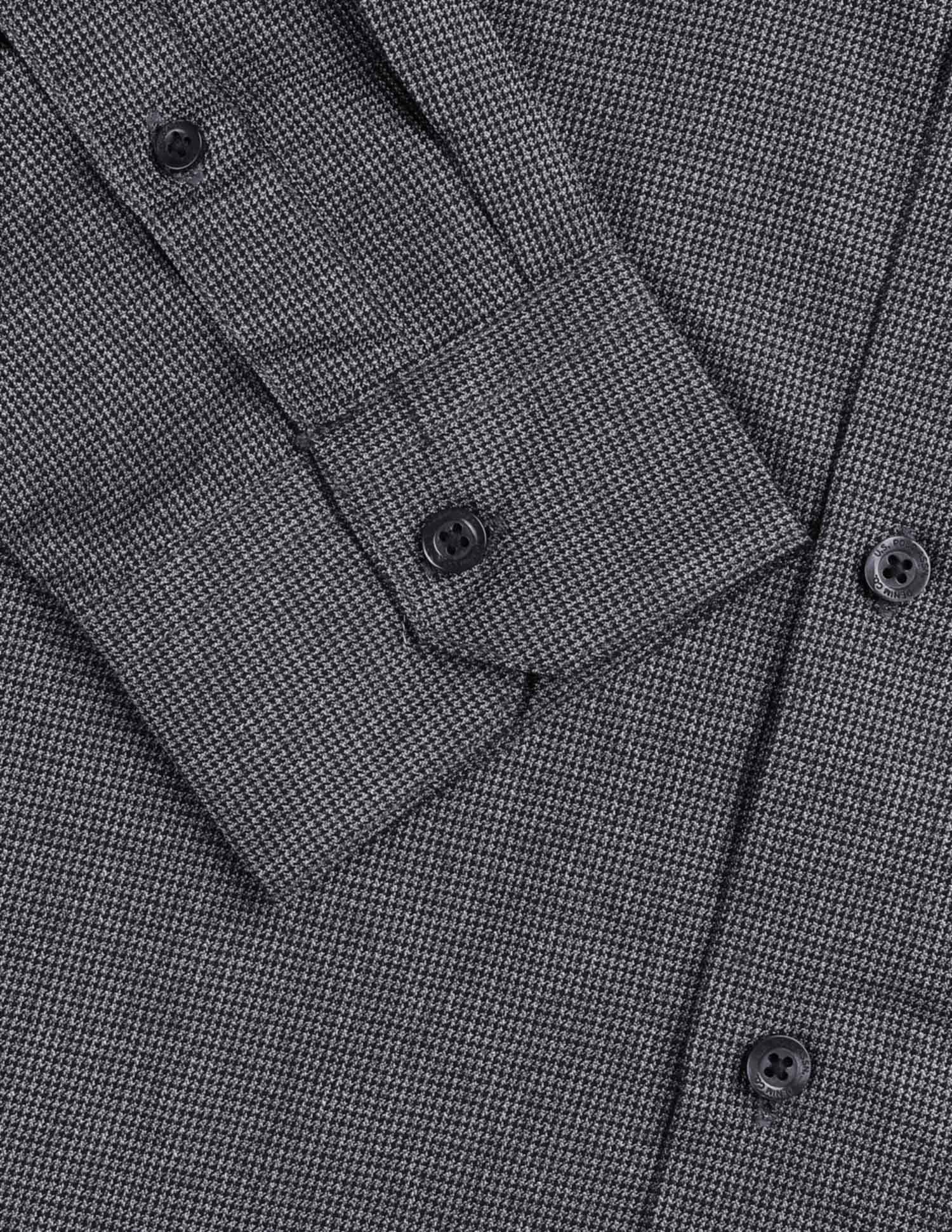 Black & Gold Self Design Houndstooth Shirt Charcoal - U.S. POLO ASSN. | Large