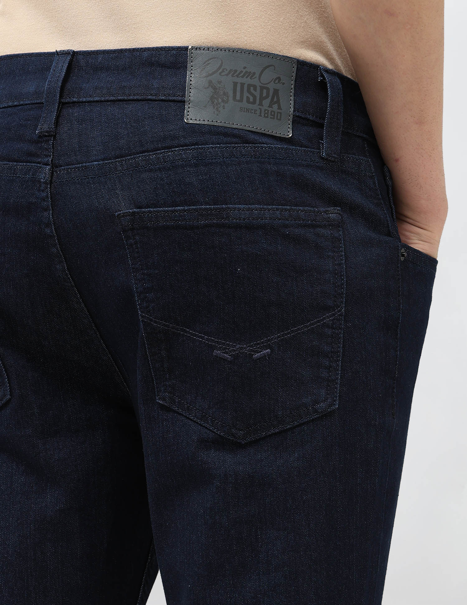 Henry Tapered Fit Mid Rise Jeans Dark Blue - U.S. POLO ASSN. | Large