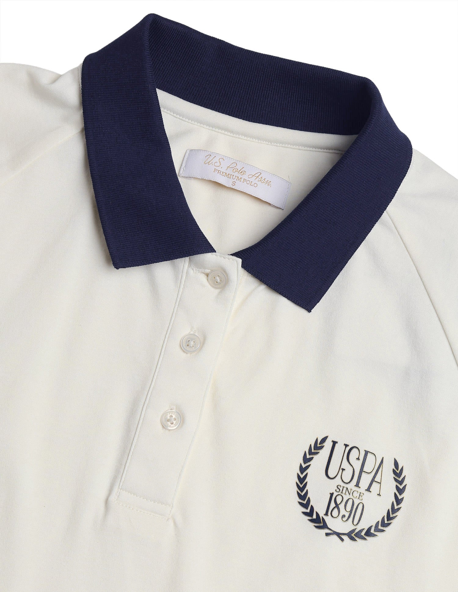 Oversized Solid Polo Shirt White - U.S. Polo Assn. India | Large