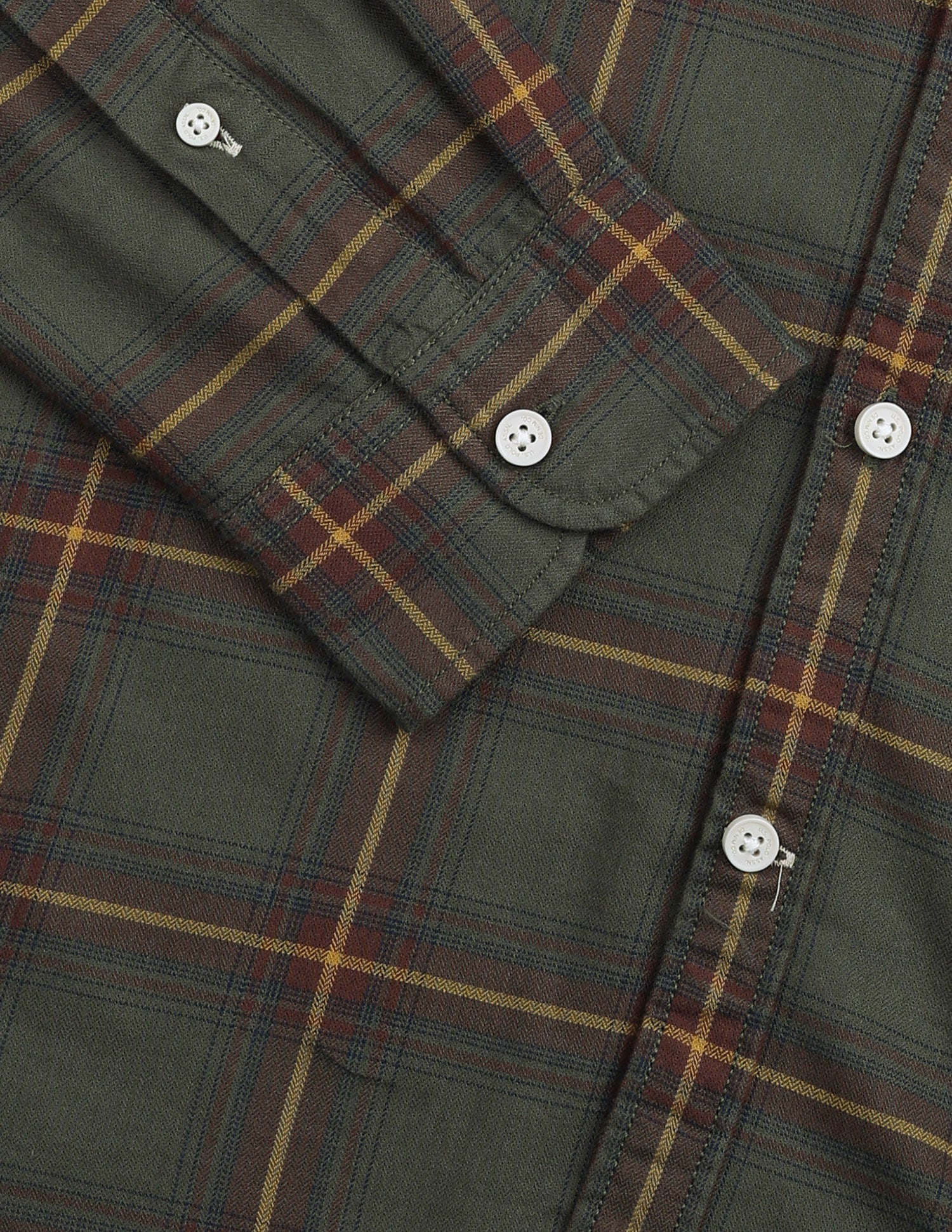 Twill Windowpane Checked Shirt Olive - U.S. Polo Assn. India | Large