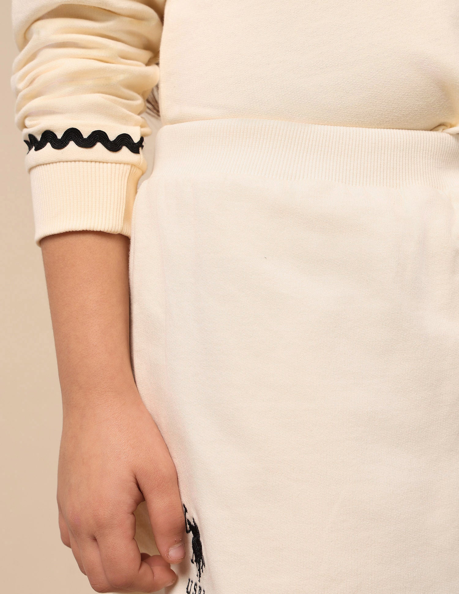 Girls Solid Straight Skort Off White - U.S. POLO ASSN. | Large