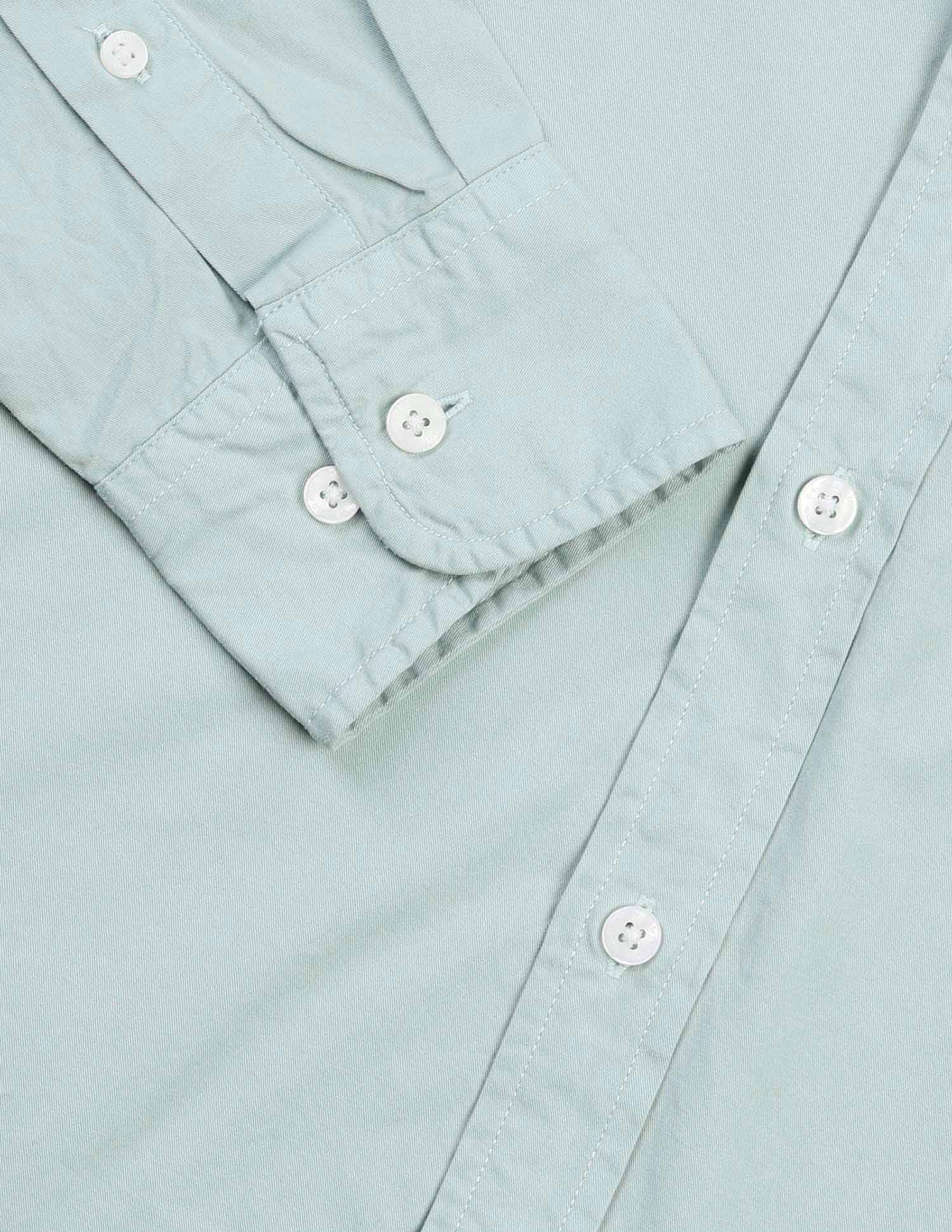 Pure Cotton Tailored Fit Twill Shirt Mint - U.S. Polo Assn. India | Large