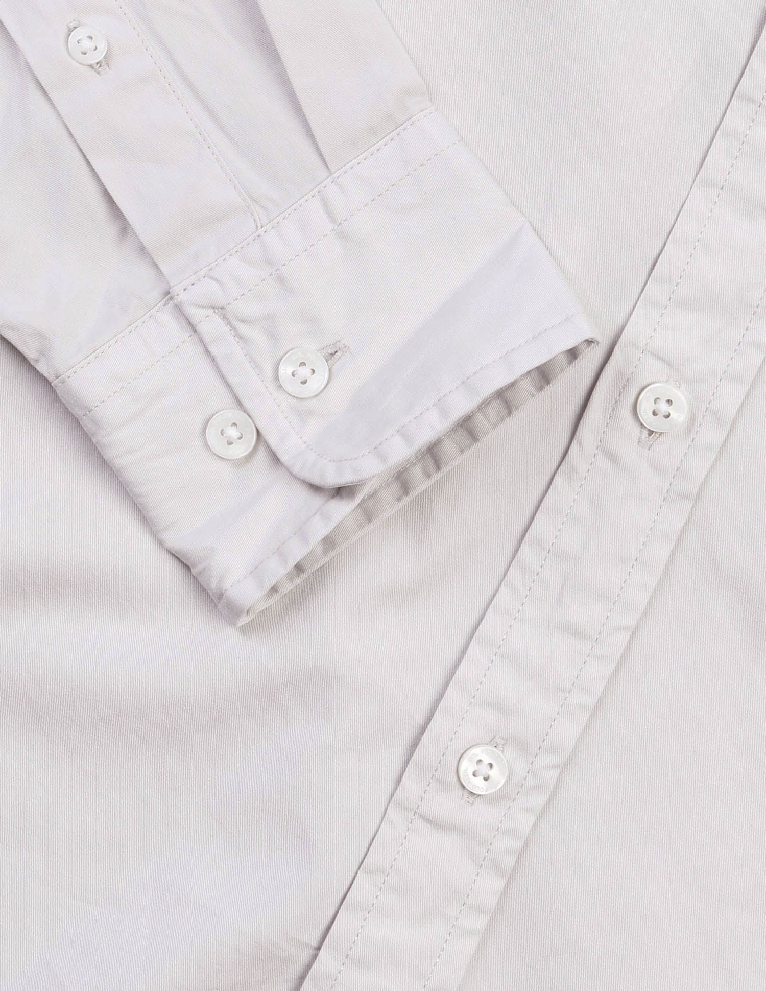 Pure Cotton Tailored Fit Twill Shirt Grey - U.S. Polo Assn. India | Large