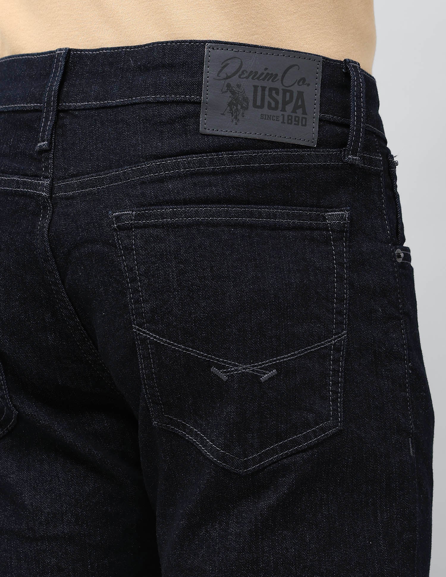 Regallo Skinny Fit Blue Jeans Dark Wash - U.S. POLO ASSN. | Large