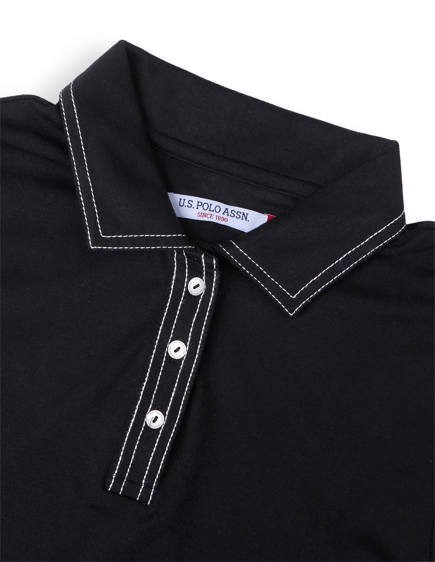 Solid Regular Fit Polo Shirt Black - U.S. Polo Assn. India | Large