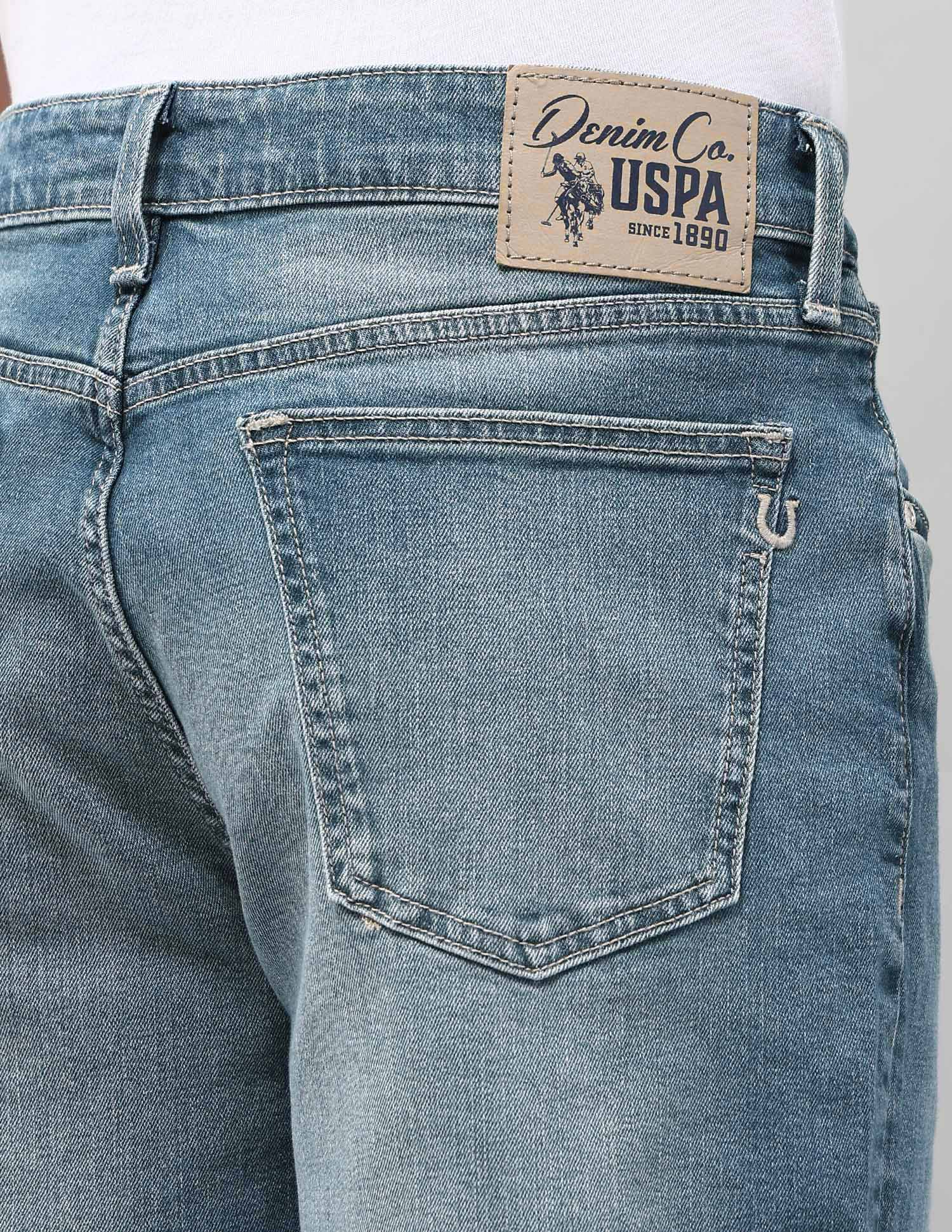 Shawn Relaxed Fit Blue Jeans Light Blue - U.S. POLO ASSN. | Large