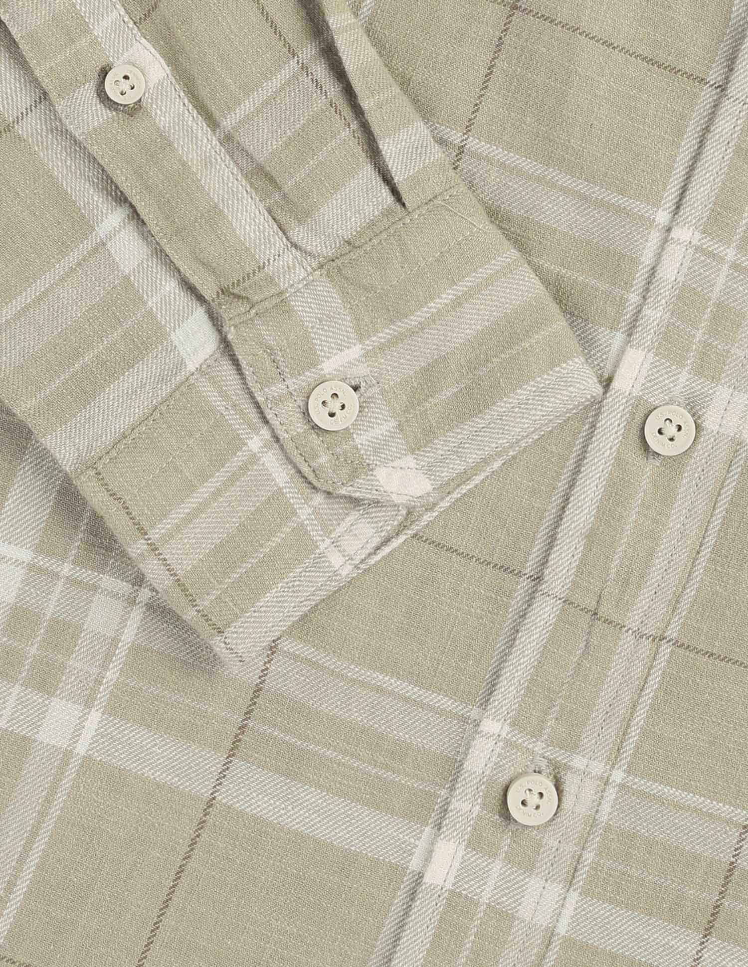 Legend Of Horseshoe Tartan Checked Shirt Khaki - U.S. POLO ASSN. | Large