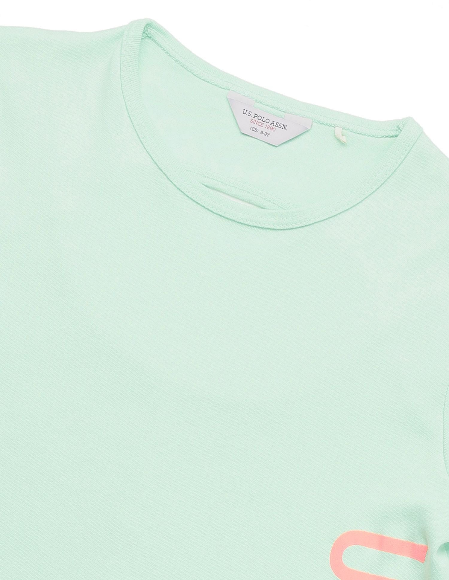 Girls Brand Printed A Line Dress Mint - U.S. POLO ASSN. | Large