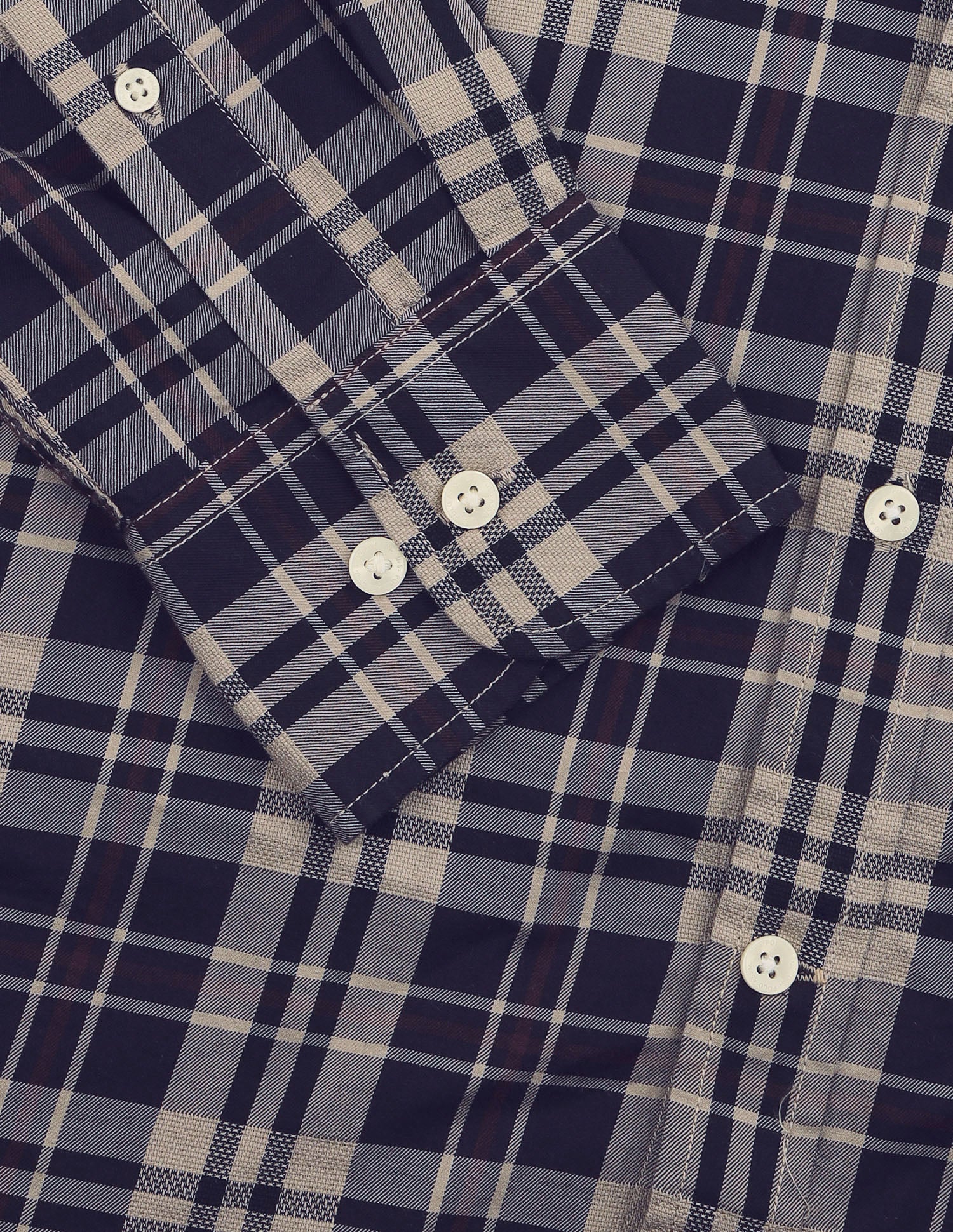Tartan Checked Twill Shirt Dark Purple - U.S. Polo Assn. India | Large