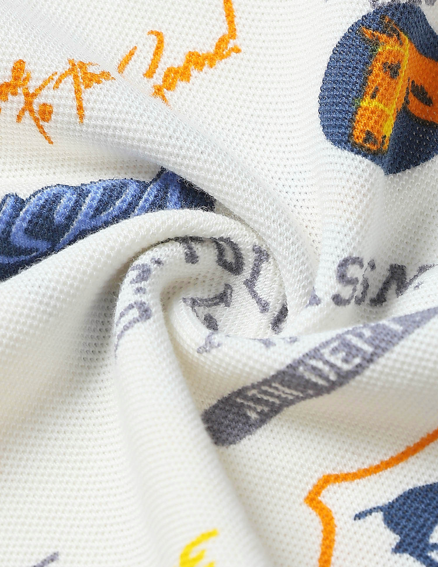 Graphic Brand Printed Regular Fit Polo Shirt White - U.S. Polo Assn. India | Large