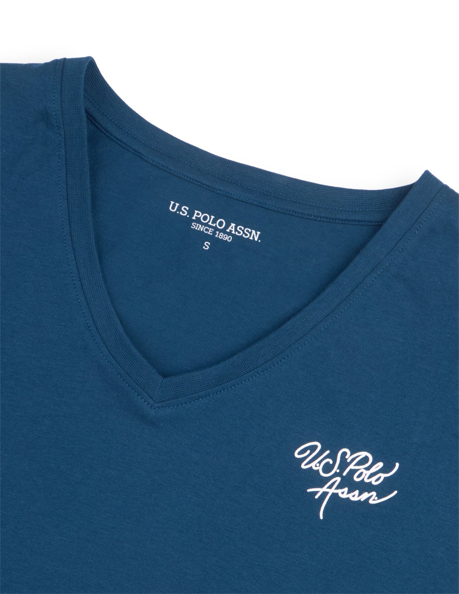 Solid Regular Fit T-Shirt Teal - U.S. Polo Assn. India | Large
